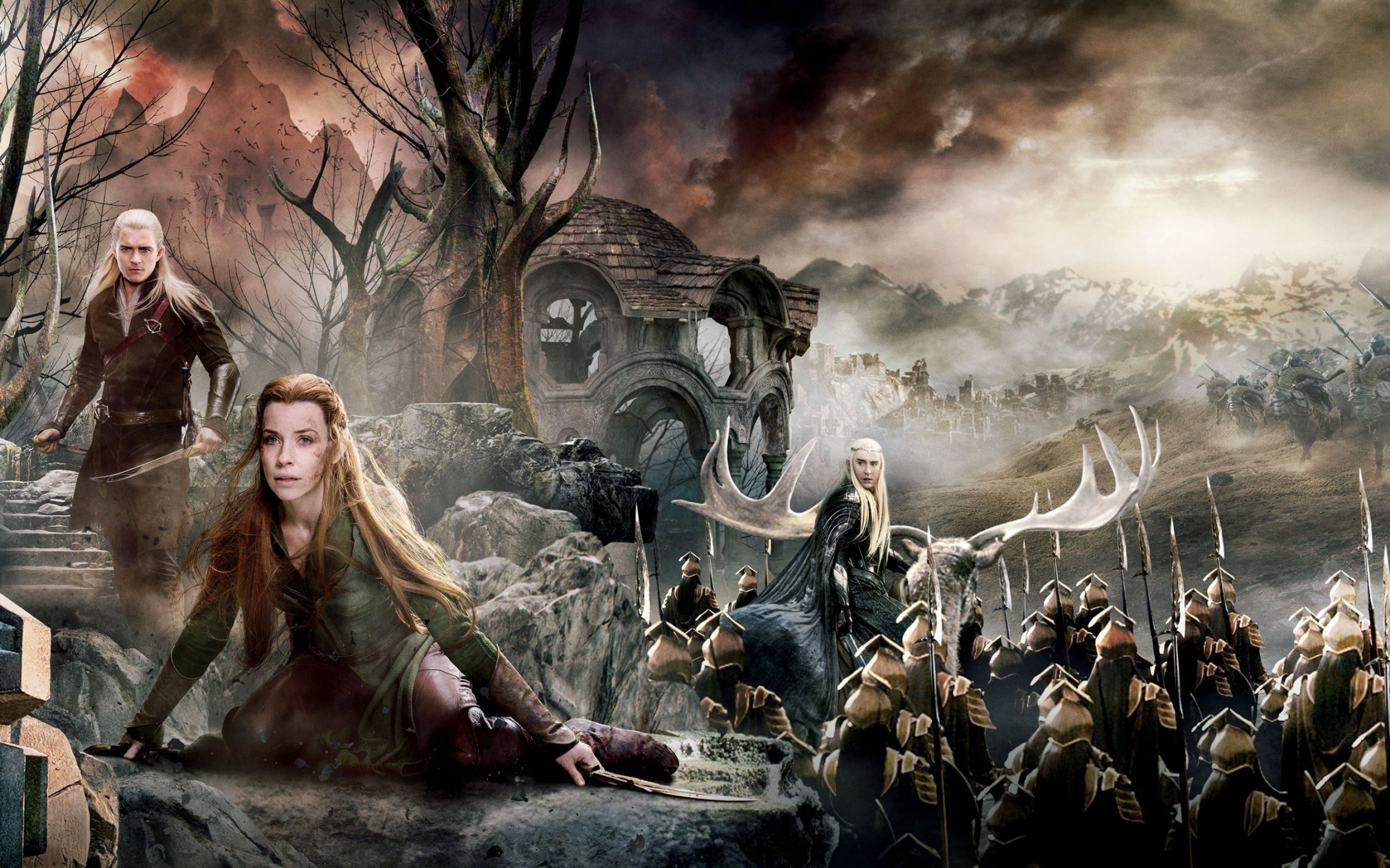 Battle of the Five Armies, Harry Potter, Dual screen wallpapers, Movie crossover, 2880x1800 HD Desktop