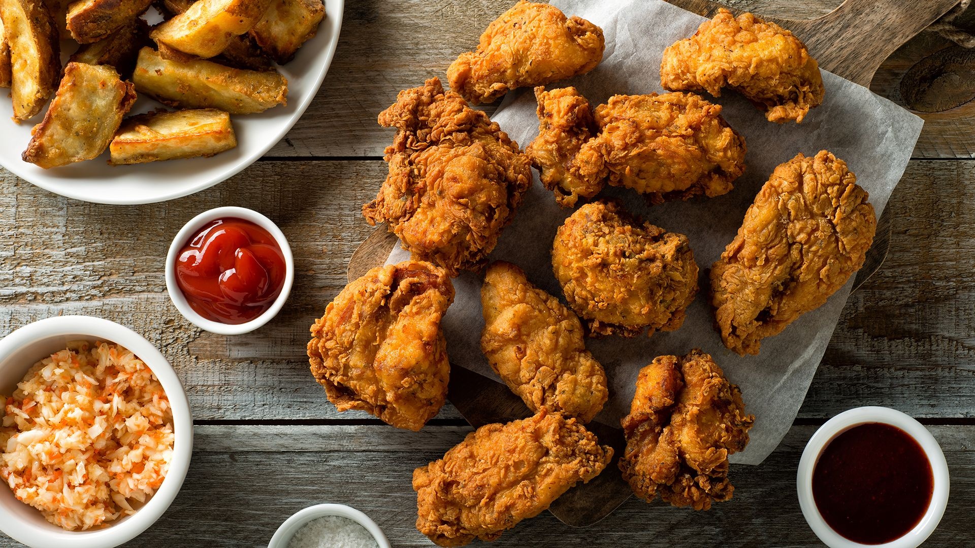 Fried Chicken, Southern Comfort, Flavorful Coating, Irresistible Dish, 1920x1080 Full HD Desktop