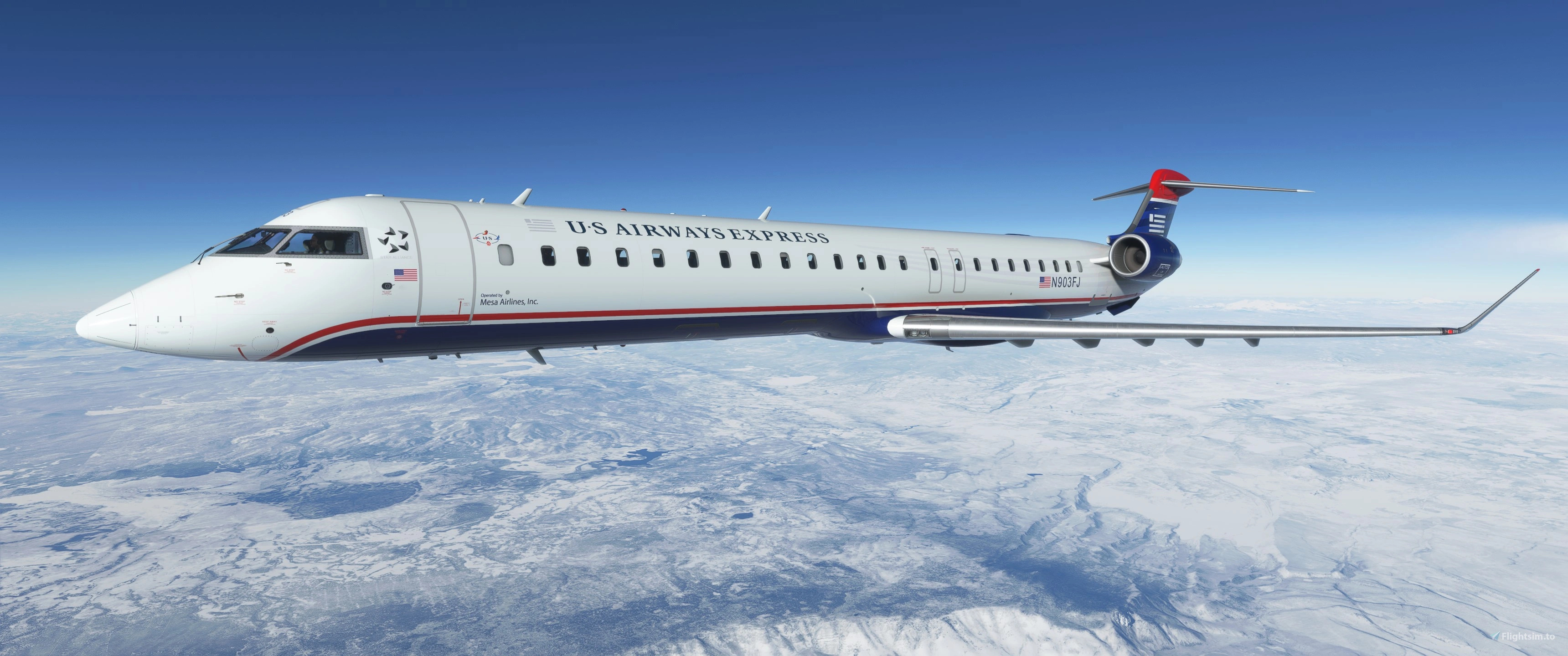 Bombardier CRJ-900, Travels, Aerosoft, Microsoft Flight Simulator, 3440x1440 Dual Screen Desktop