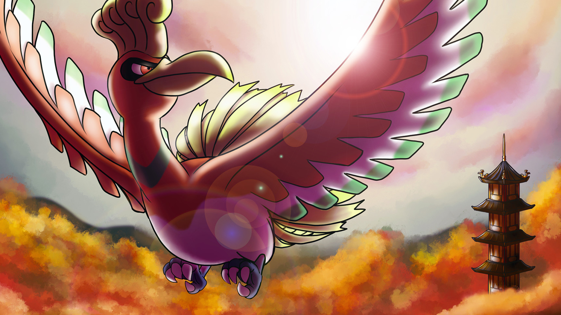 Ho-Oh and the Tin Tower, Ho-Oh Wallpaper, 1920x1080 Full HD Desktop