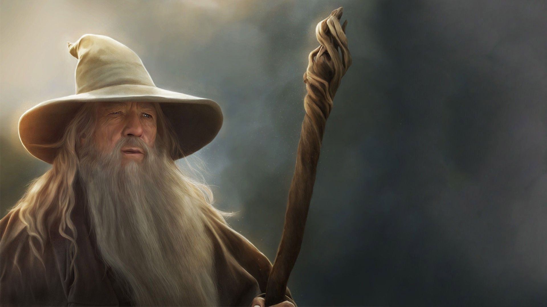 Gandalf the Wizard, Lord of the Rings wallpaper, Middle-earth realm, Epic fantasy, 1920x1080 Full HD Desktop