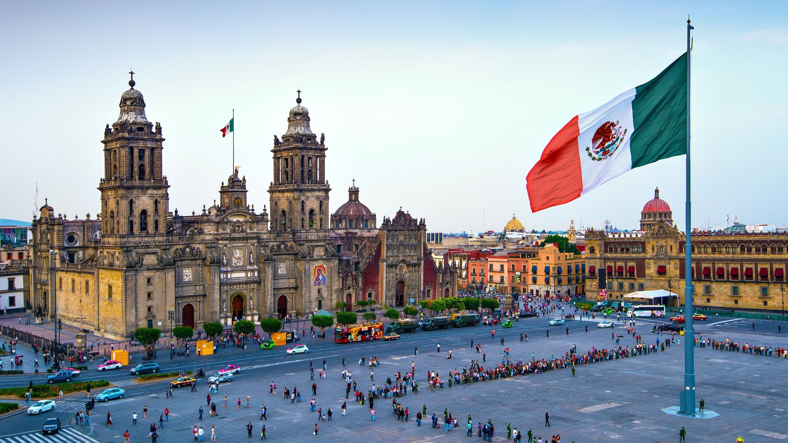 Mexico City Skyline, Desktop wallpapers, Travel destination, Mexican capital, 2560x1440 HD Desktop