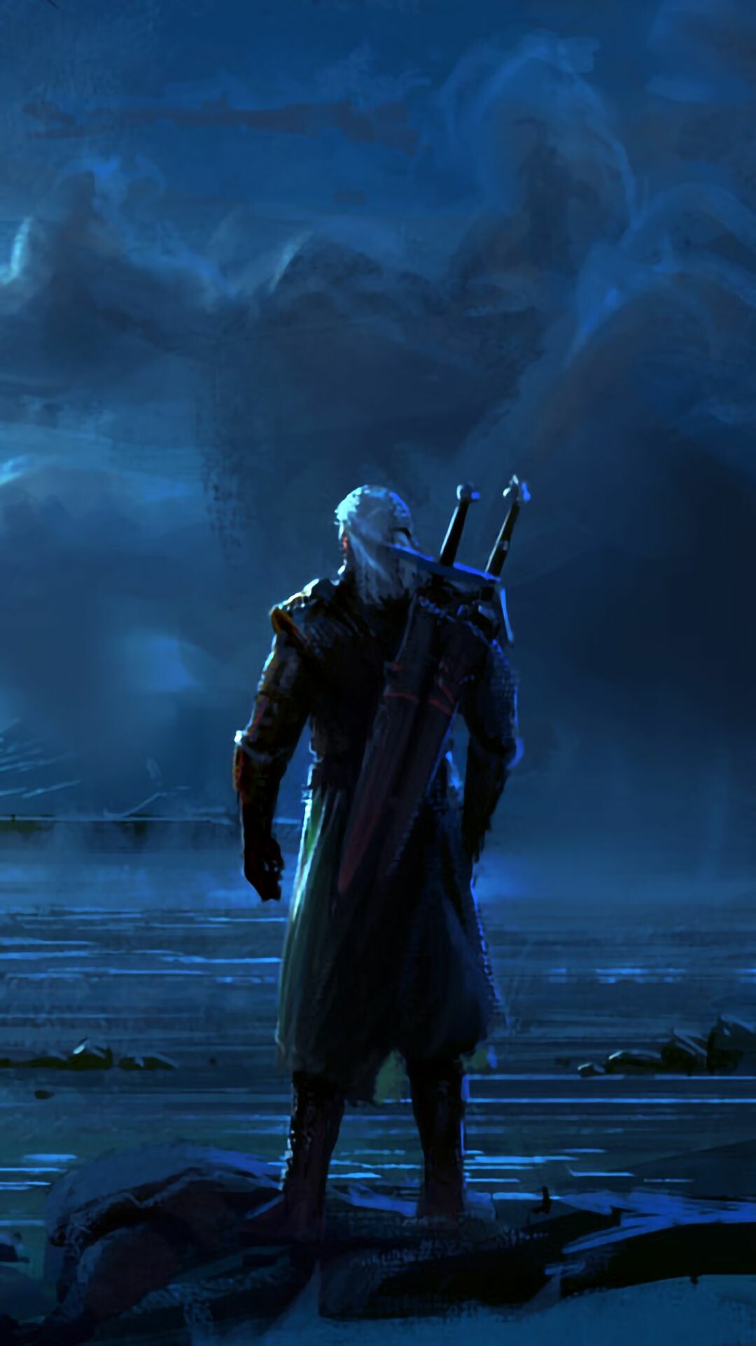 The Witcher (Game): A fictional character and the protagonist of The Witcher series. 1080x1930 HD Background.
