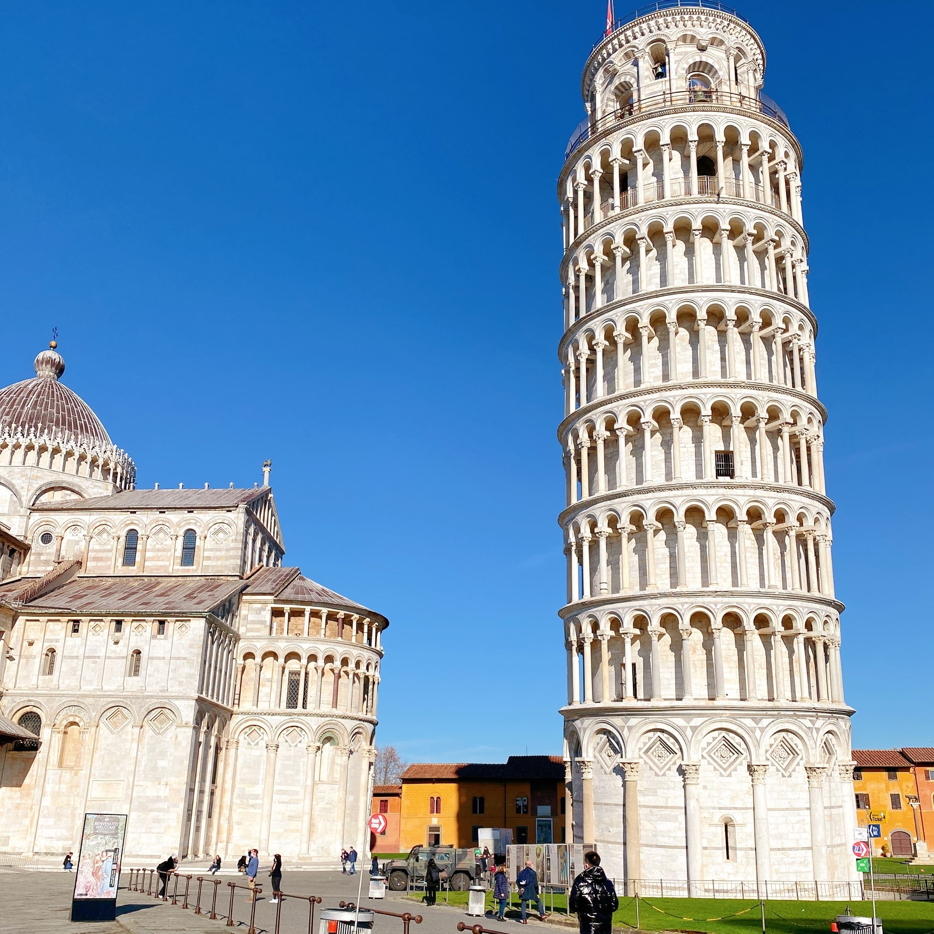 Leaning Tower in Pisa, Pisa travelogues, Italian experience, Captivating architecture, 1920x1920 HD Phone
