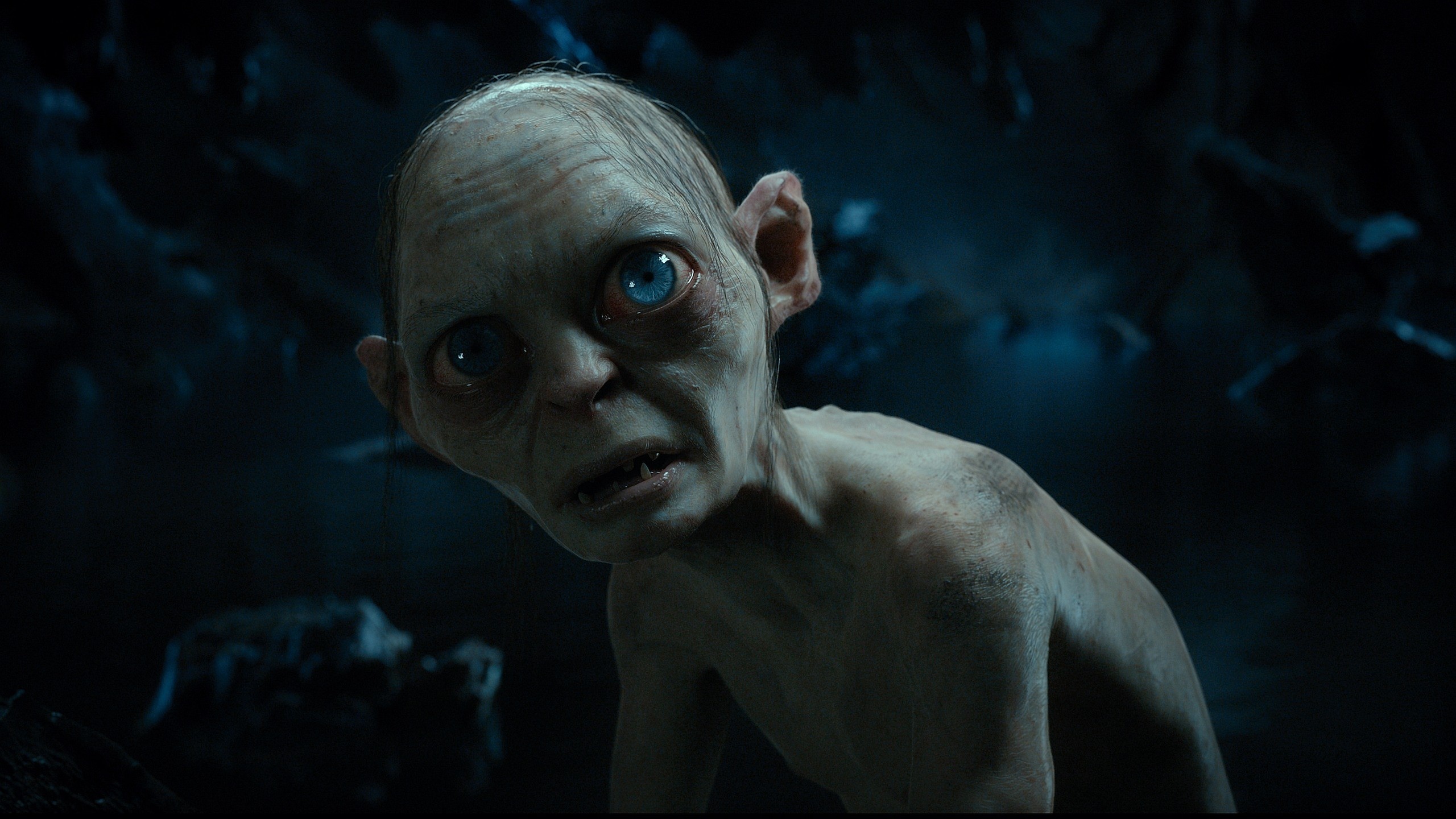 Gollum, The Hobbit wallpaper, Dark and mysterious, Fantasy character, 2560x1440 HD Desktop