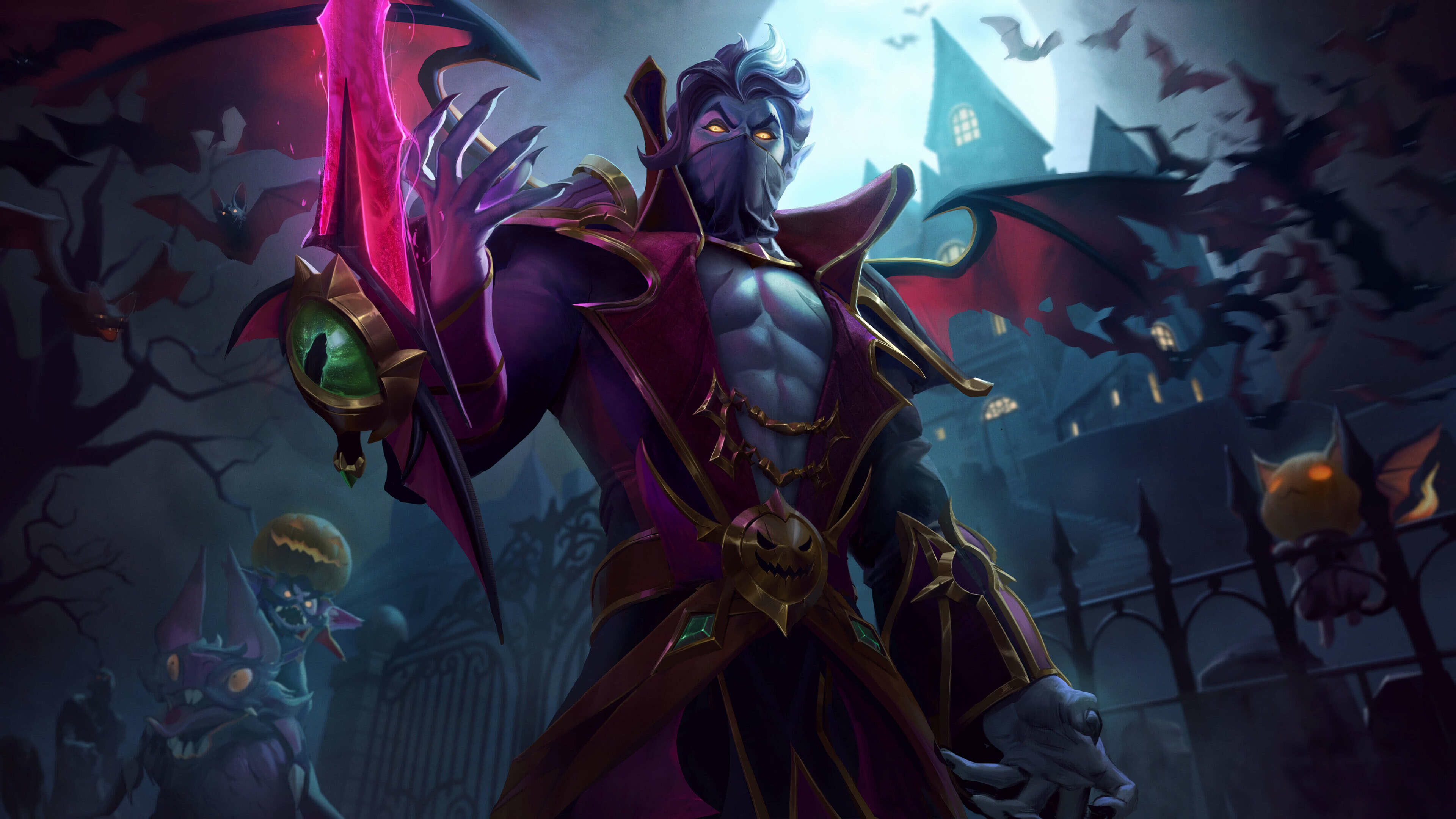 League of Legends: Count Kassadin, the assassin, and the Void Walker. 3840x2160 4K Background.