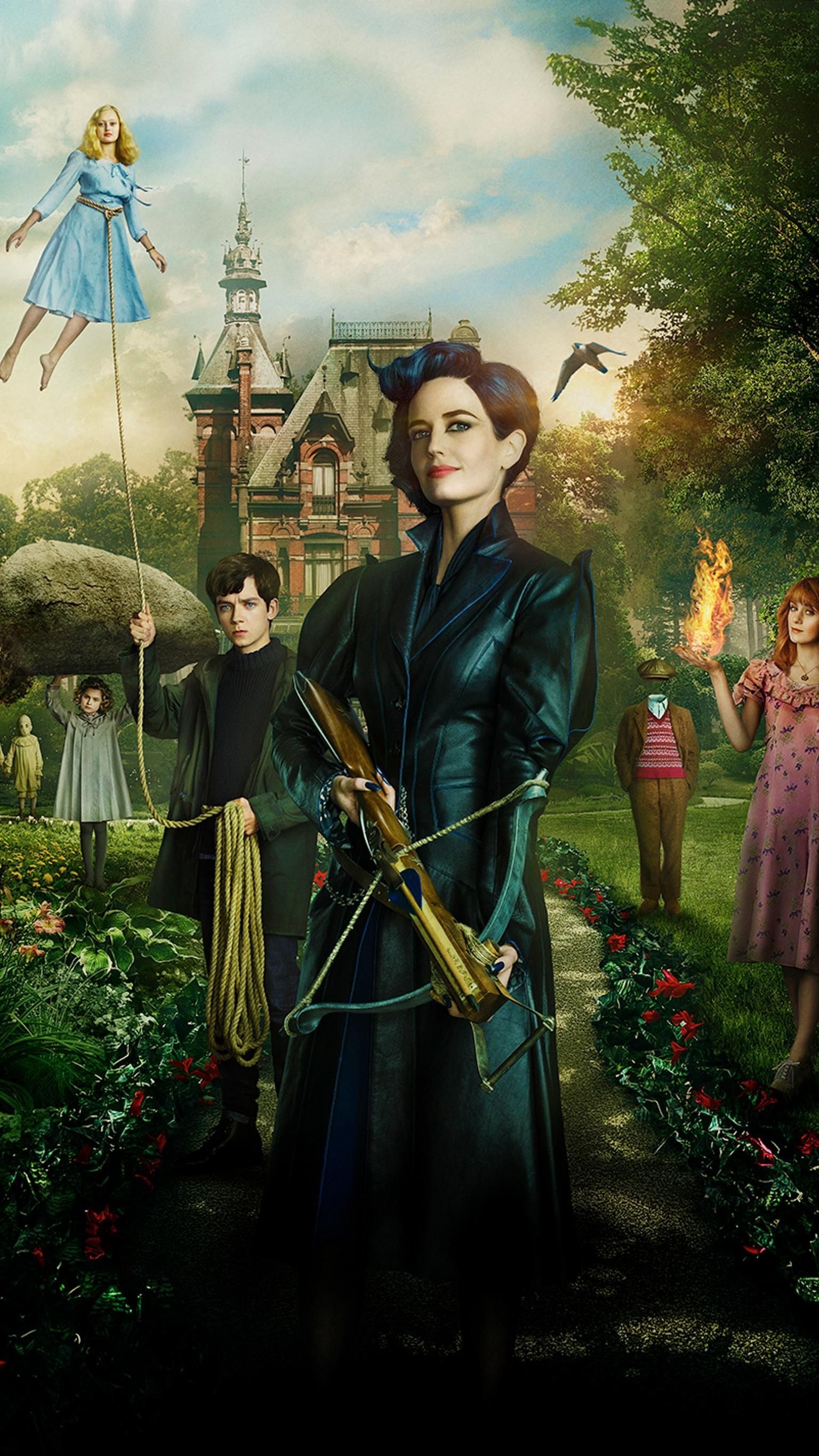 Miss Peregrine's Home for Peculiar Children Movie, Extraordinary abilities, Mysterious home, Enchanting visuals, 1540x2740 HD Handy