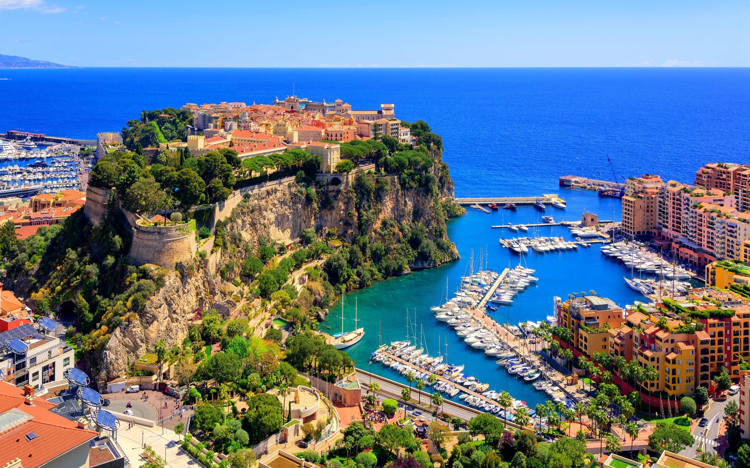 Monaco, Monte Carlo summer, Yachts and boats, Mediterranean sea, 2880x1800 HD Desktop