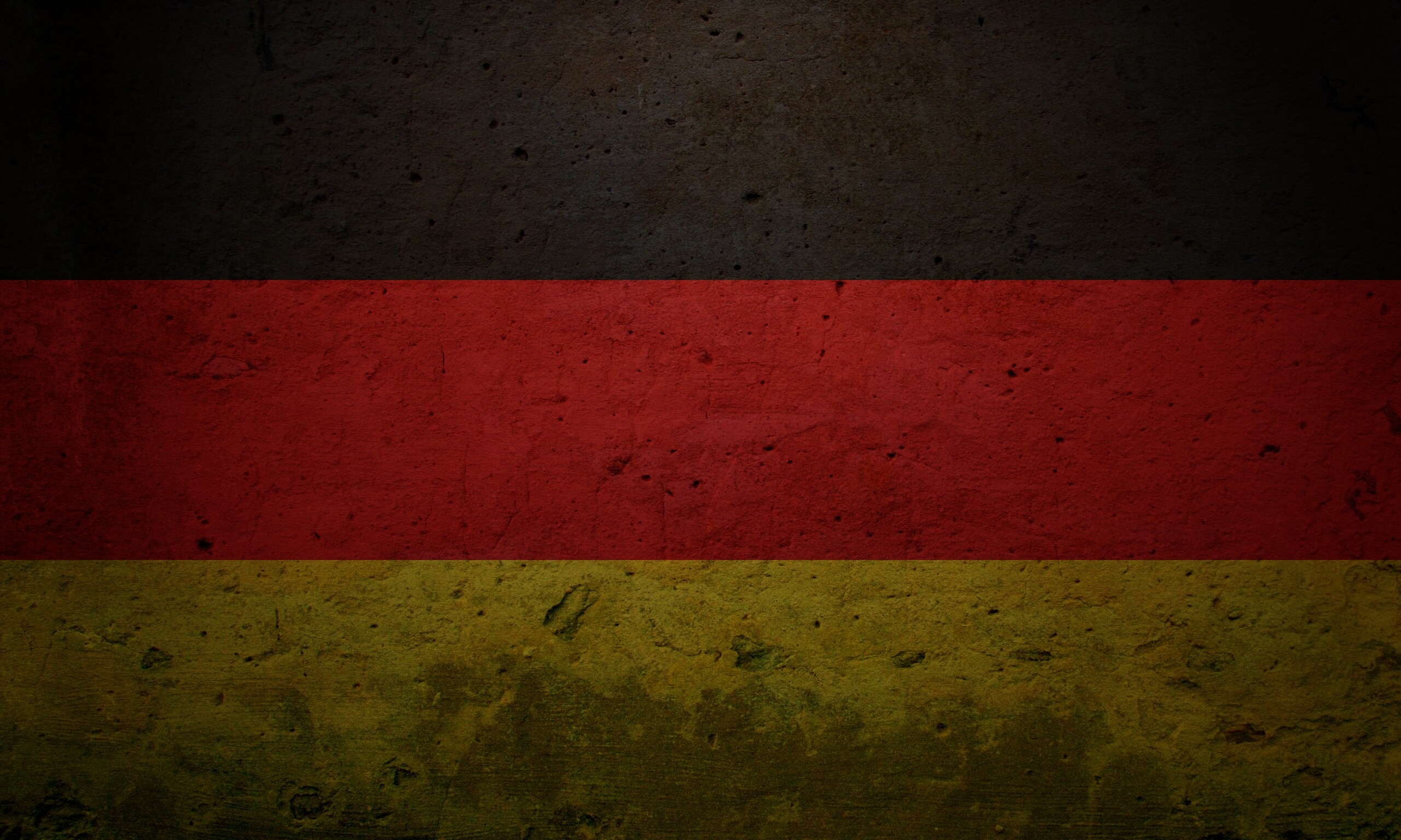 Flag of Germany: Heraldry, Sable, Gules, Or, The national tincture colors of the Central European Republic. 2560x1540 HD Wallpaper.