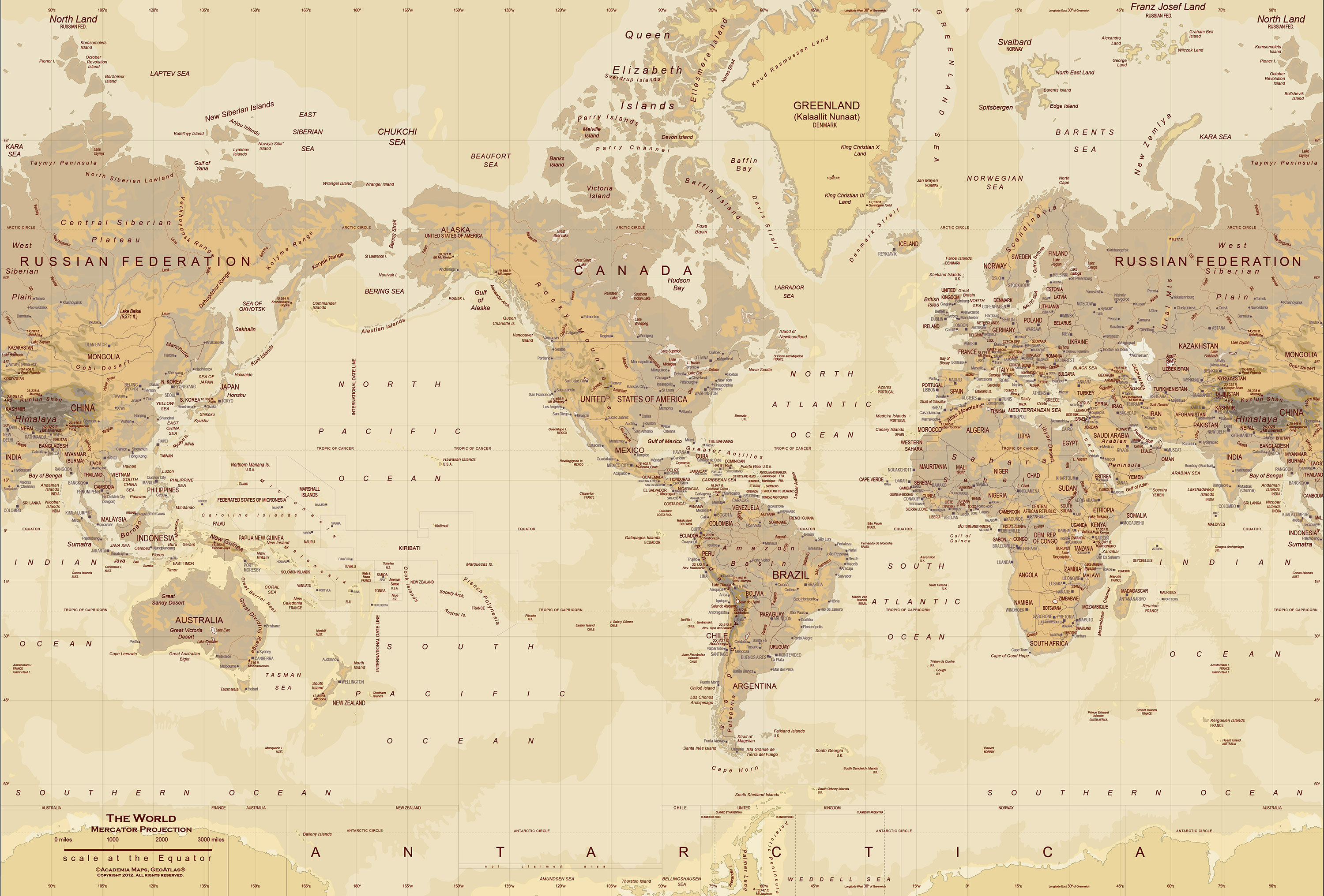 Tan world map, Map wall mural, Vintage map wallpaper, Wall dcor, 3000x2040 HD Desktop