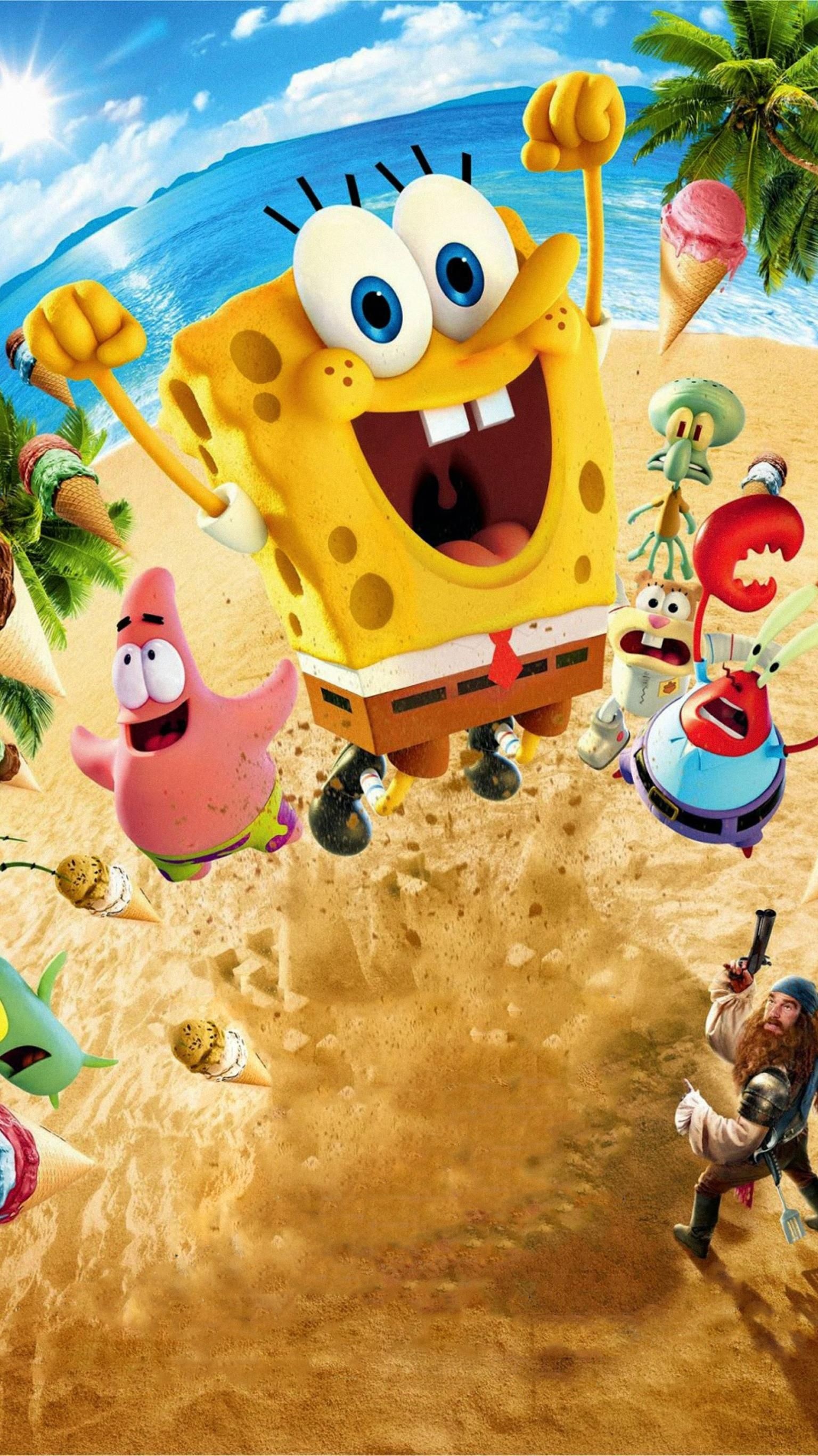 Squidward, SpongeBob SquarePants, Animation, The SpongeBob Movie, 1540x2740 HD Handy
