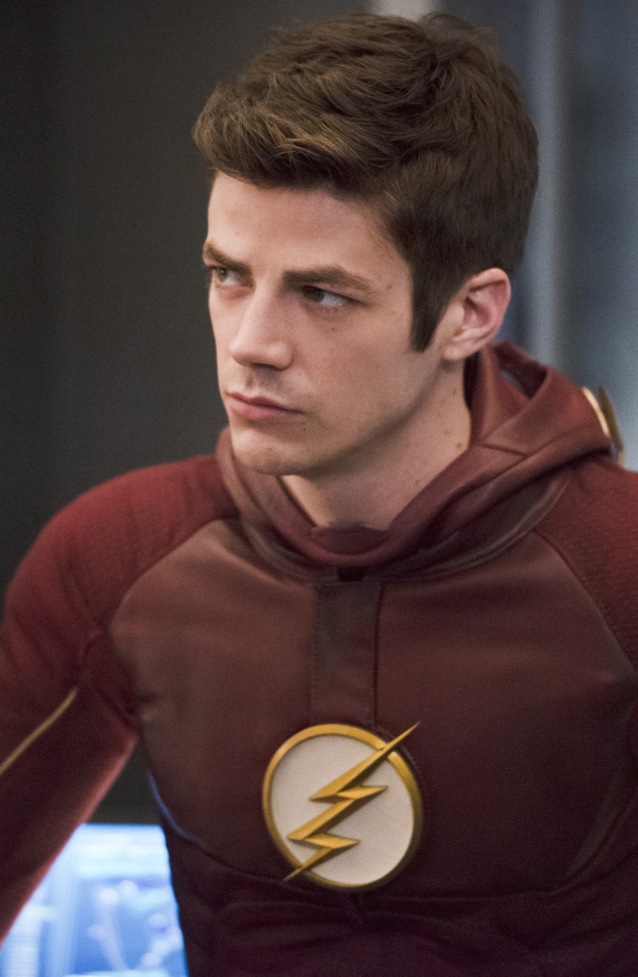 Grant Gustin: The series, that follows Barry Allen, a crime scene investigator who gains super-human speed. 1310x2010 HD Background.