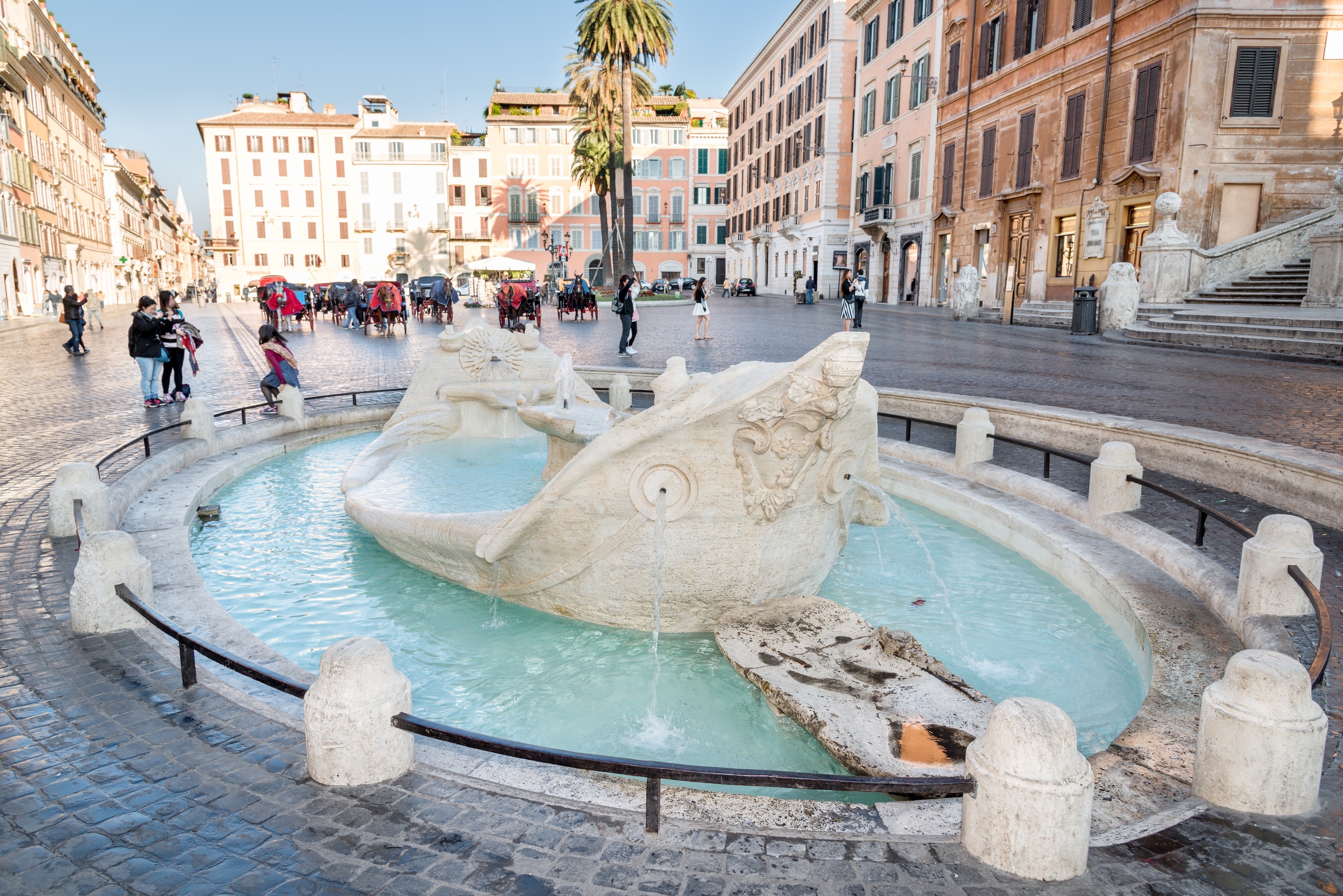 Barcaccia Fountain, Travels, Fontana della Barcaccia, Must-see attractions, 3000x2000 HD Desktop