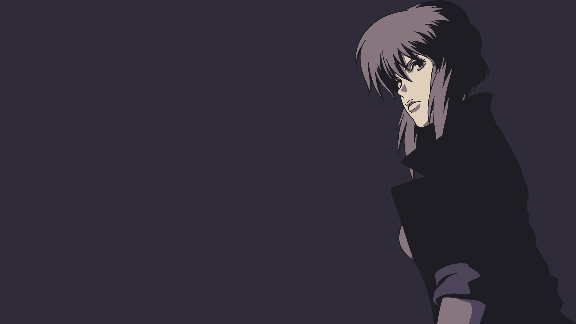 Ghost in the Shell (Anime): Major Motoko Kusanagi in the Stand Alone Complex - the popular Japanese animated TV series. 1920x1080 Full HD Wallpaper.