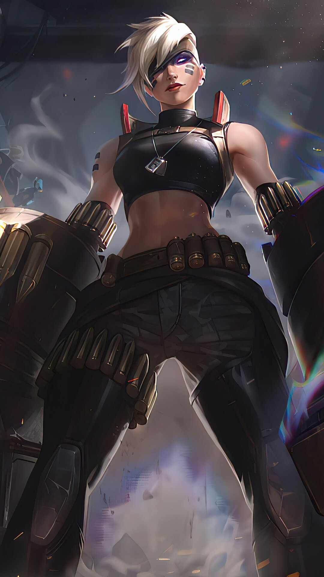 League of Legends: Vi, Has good Dragon control in the early game. 1080x1920 Full HD Background.