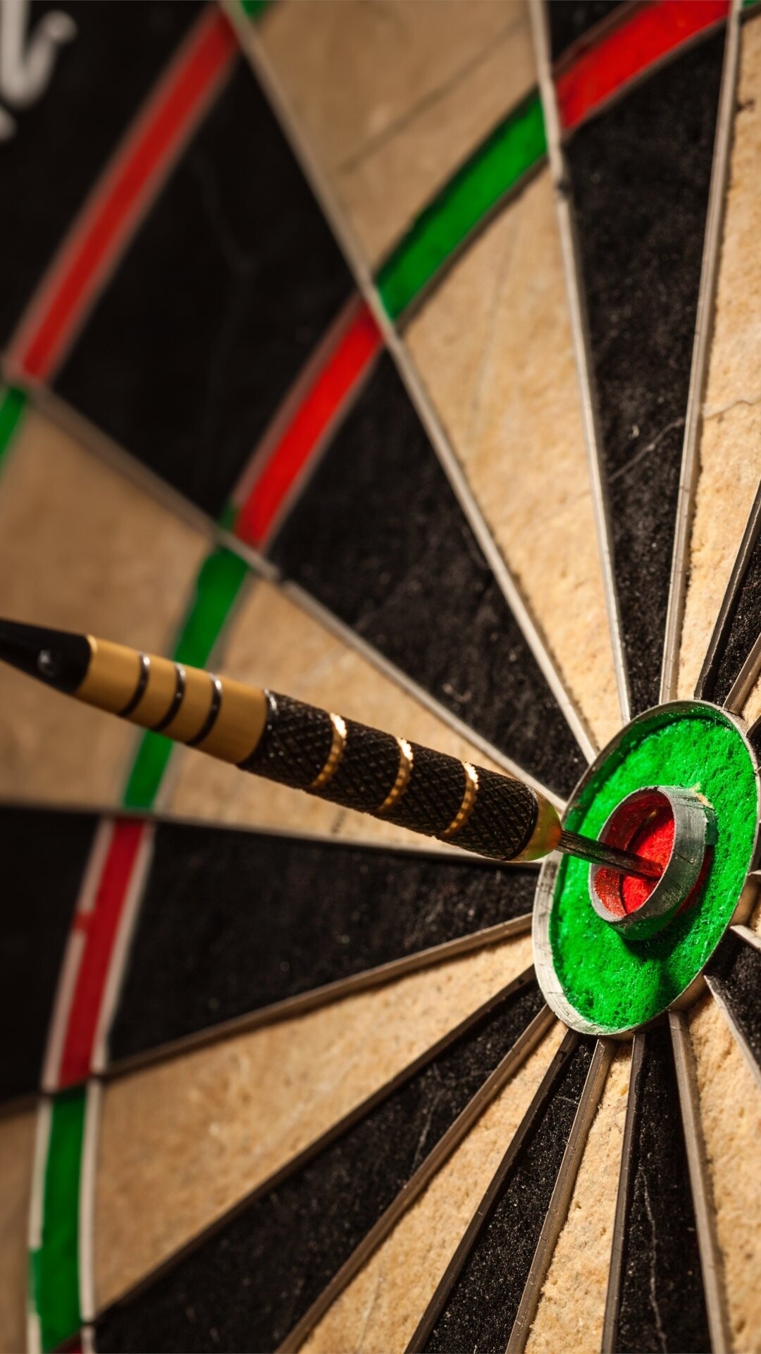 Goal (Aim): Darts in a dartboard, The bullseye, A traditional pub game, Shooting sports. 1080x1920 Full HD Wallpaper.