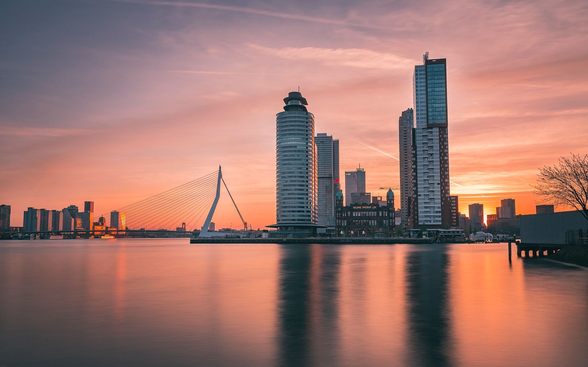 Rotterdam skyline, Modern cityscape, Travel destination, Skyline view, 2050x1280 HD Desktop