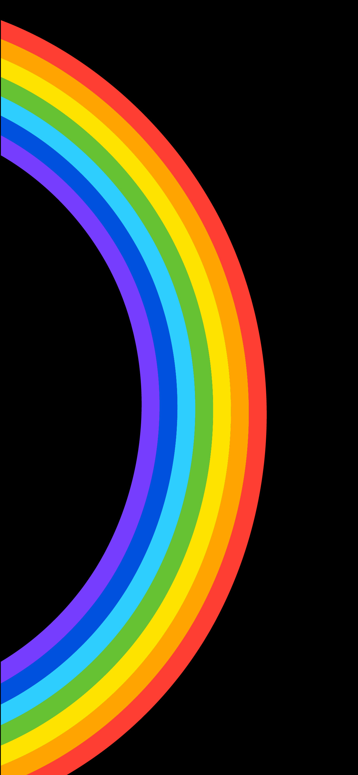 Rainbow Colors: Geometric designs, Minimalism, Multitone arc. 1210x2610 HD Background.