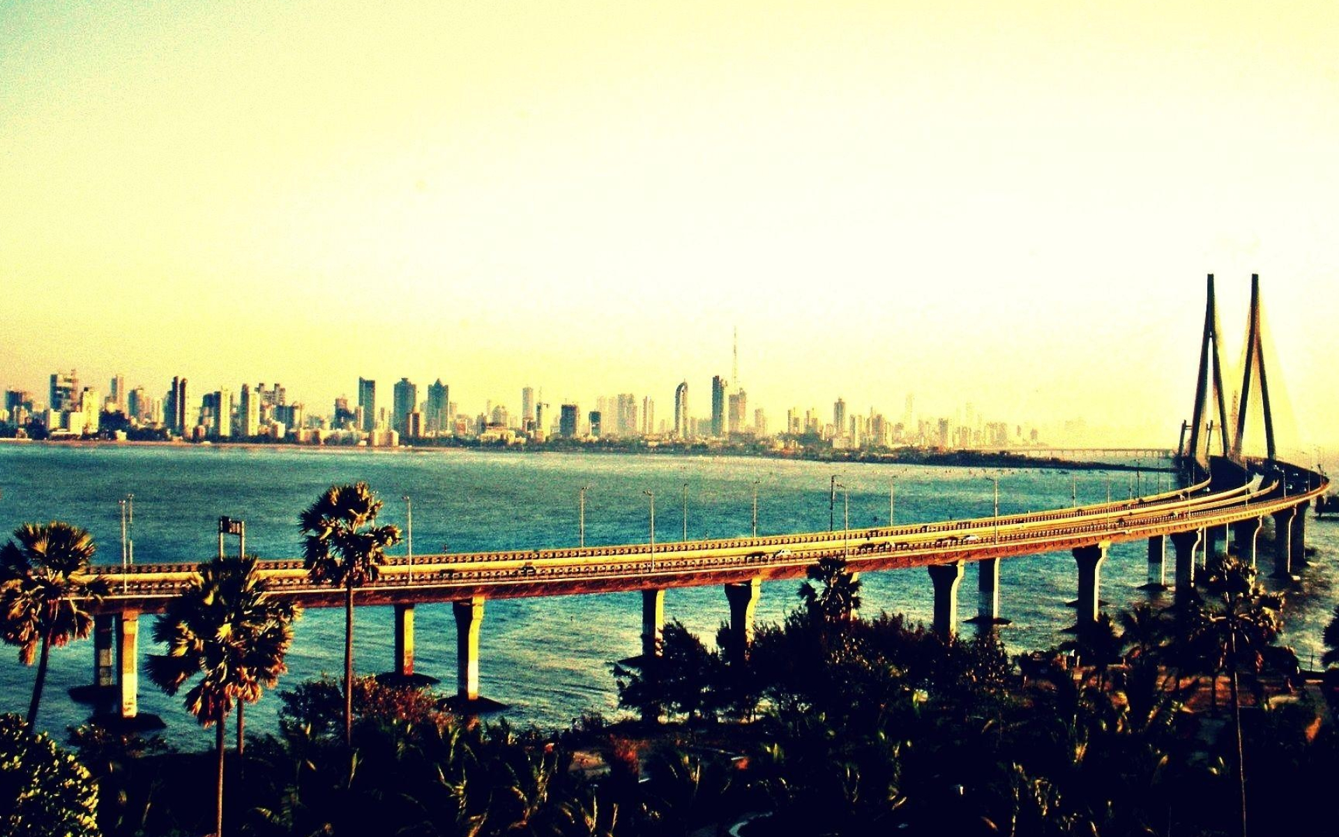 Mumbai Skyline, Travels, Bandraworli sea link, Wallpapers, 1920x1200 HD Desktop