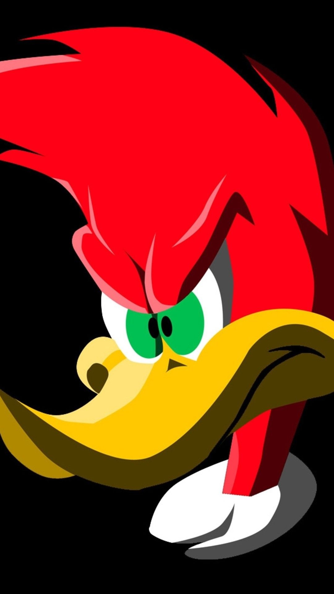 Woody Woodpecker, Vibrant colors, Cartoon backgrounds, Funny bird, 1080x1920 Full HD Phone