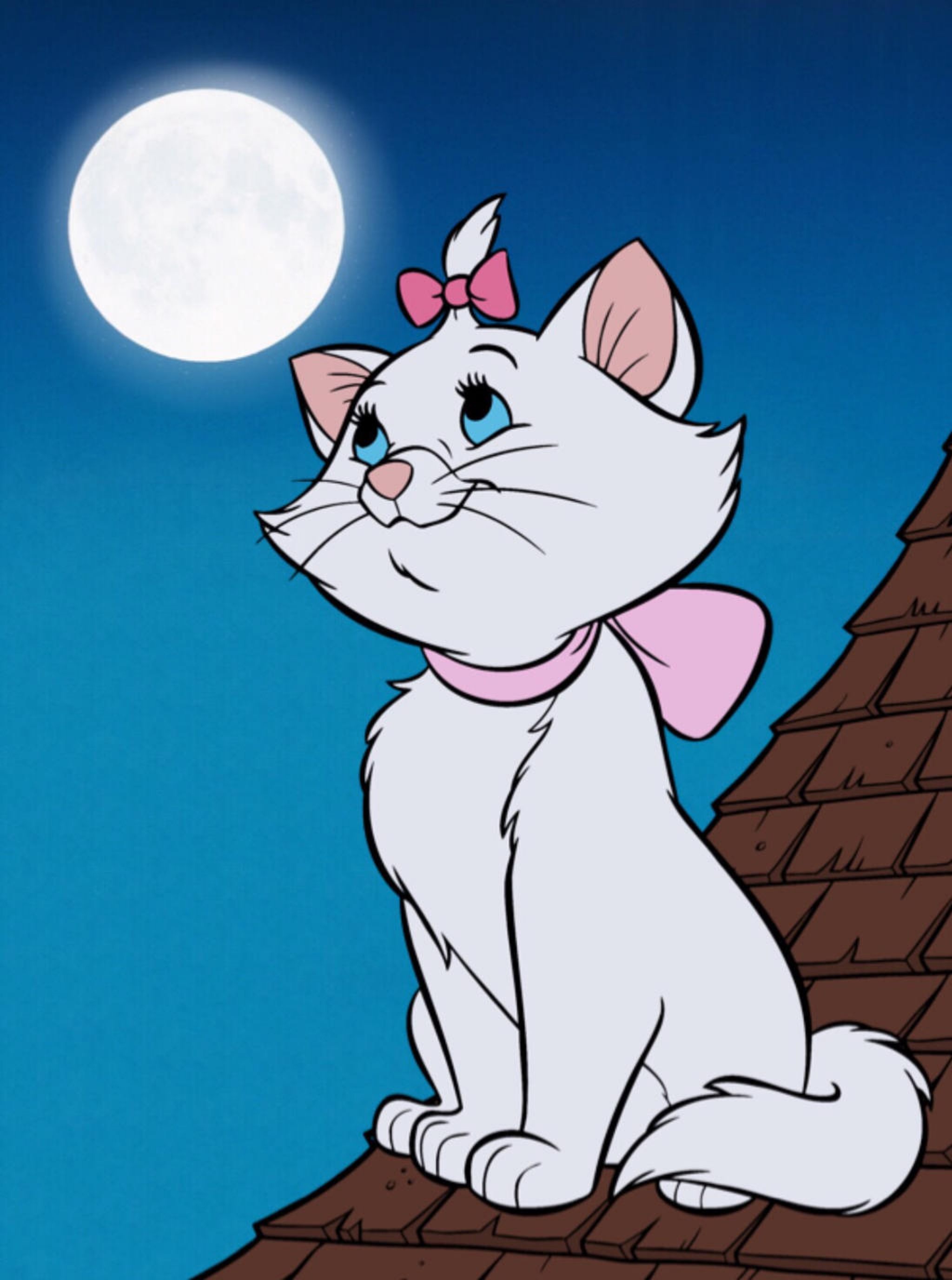 Marie's moonlit night, Disney characters poster, Aristocats' charm, 2050x2760 HD Handy
