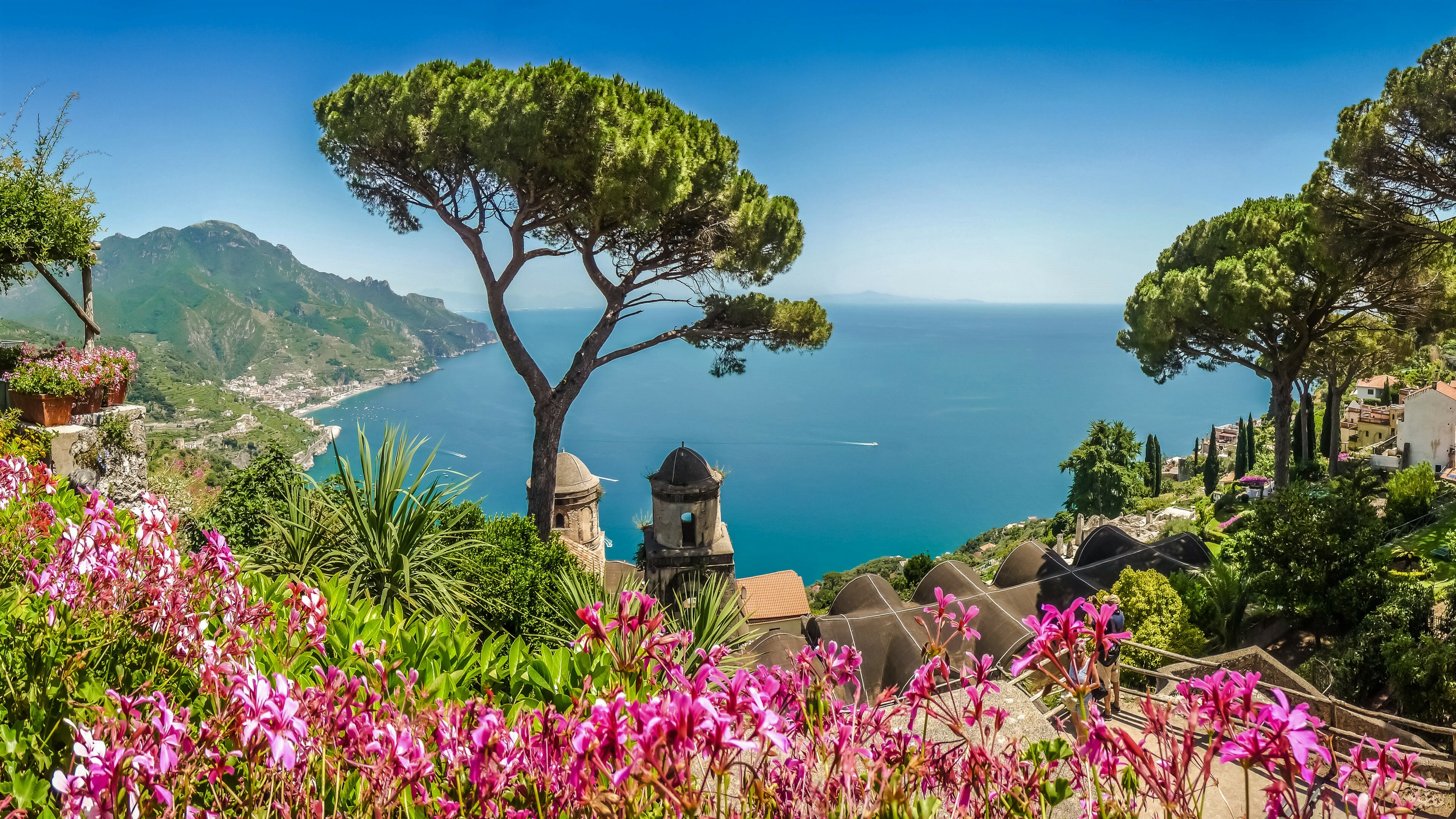 Italy: Amalfi Coast, The third-most populous member state of the European Union. 3840x2160 4K Wallpaper.