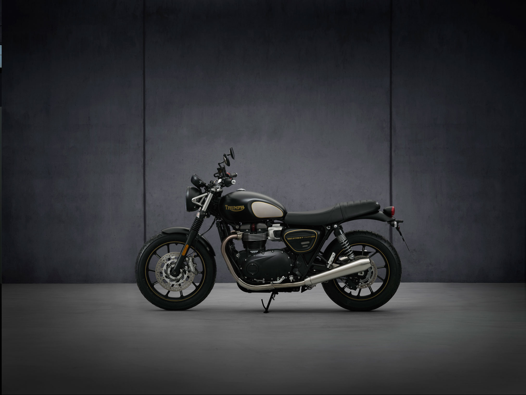 Triumph Street Twin, 2021 model, Gold Line edition, Total Motorcycle, 2030x1520 HD Desktop