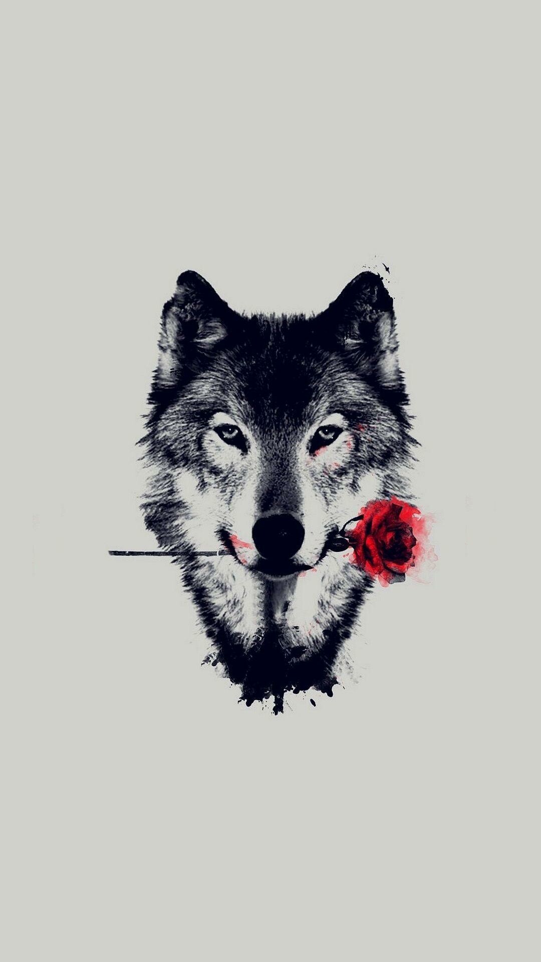 Wolf: Wolves can go for more than a week without eating, Art. 1080x1920 Full HD Background.