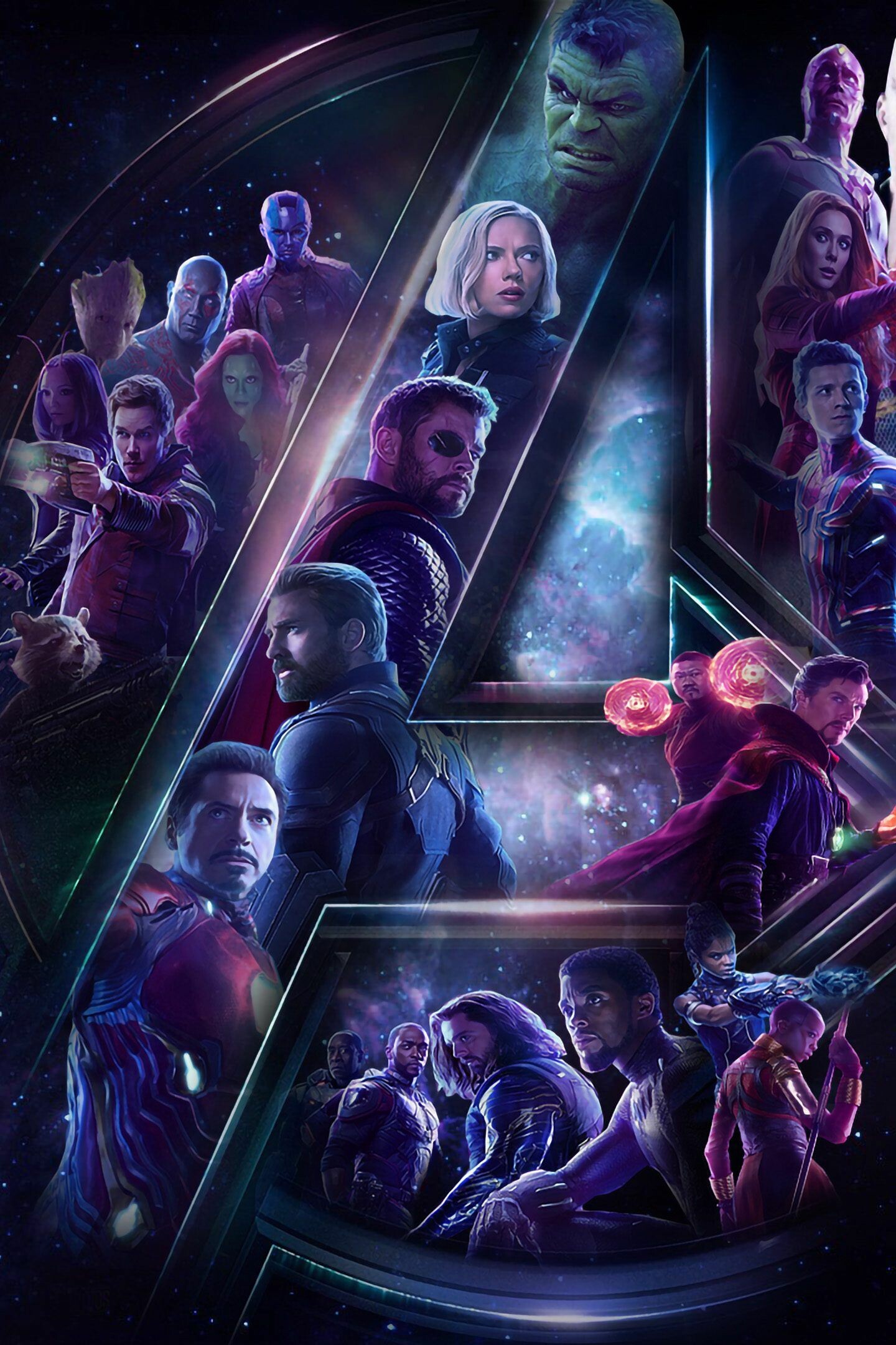 Avengers: “Infinity War” is the first half of the final installment in the series, and it concludes with a premonition of finalitys. 1440x2160 HD Background.