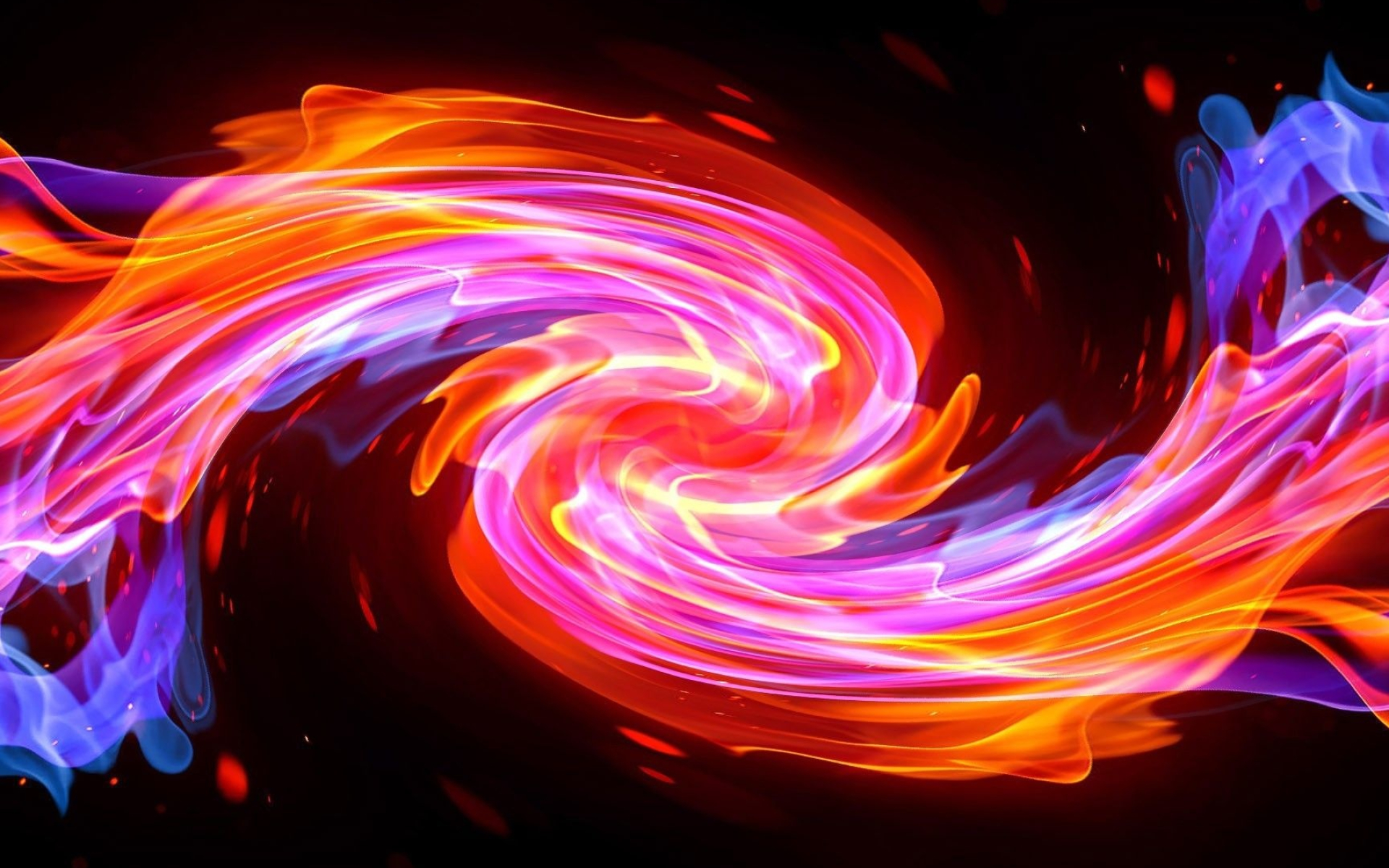 Pink and blue fire, Mesmerizing fusion, Dynamic energy, Fiery glow, Captivating colors, 1920x1200 HD Desktop