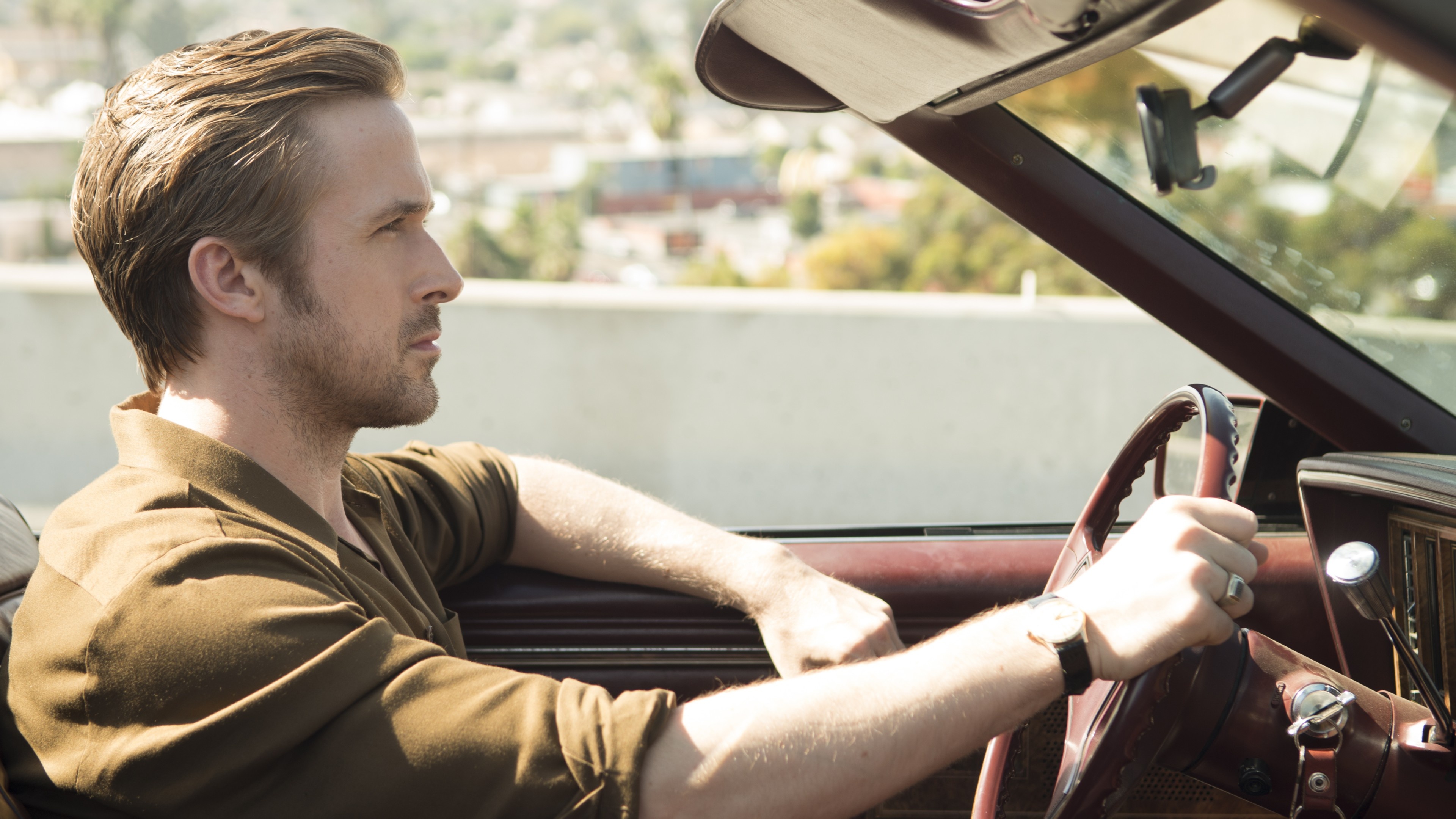 Ryan Gosling: Portrayed a struggling jazz pianist Sebastian Wilder in La La Land (2016). 3840x2160 4K Wallpaper.