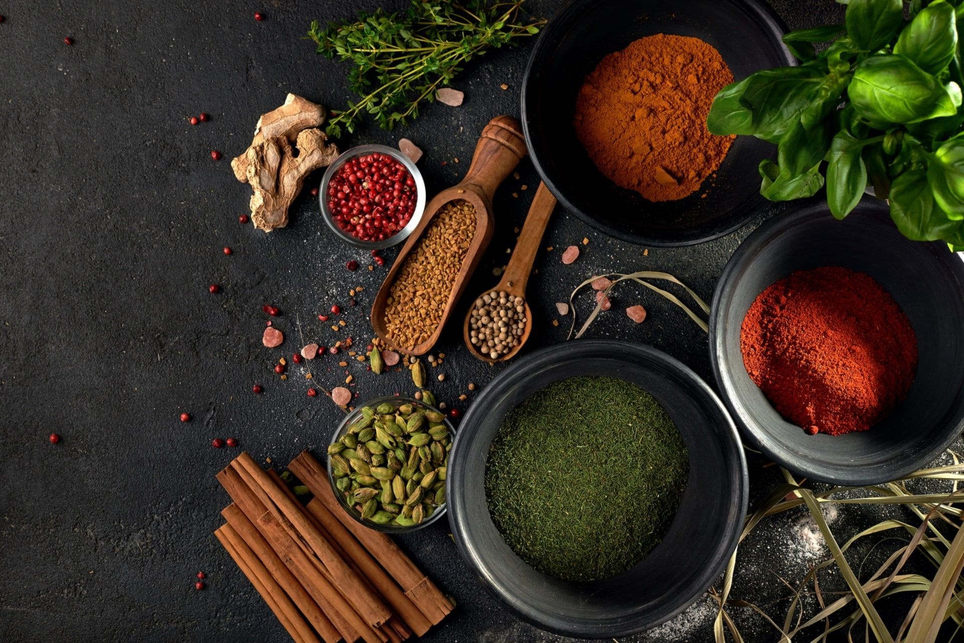 Spices: Seasoning, Adding flavor and aroma, Cinnamon. 1920x1290 HD Background.