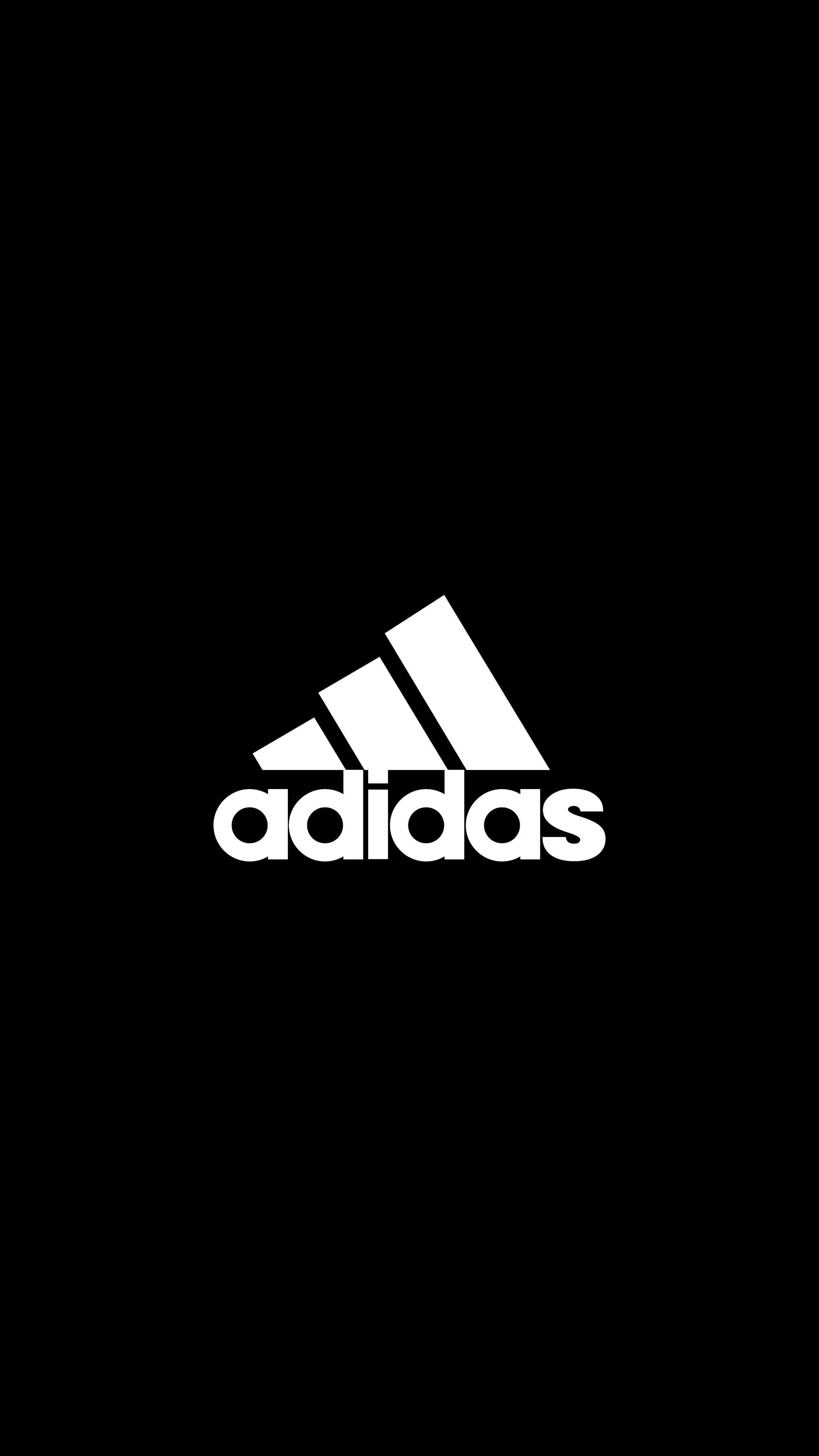 Adidas logo, 2160p/4K resolution, OLED wallpaper, Branded visuals, 2160x3840 4K Phone