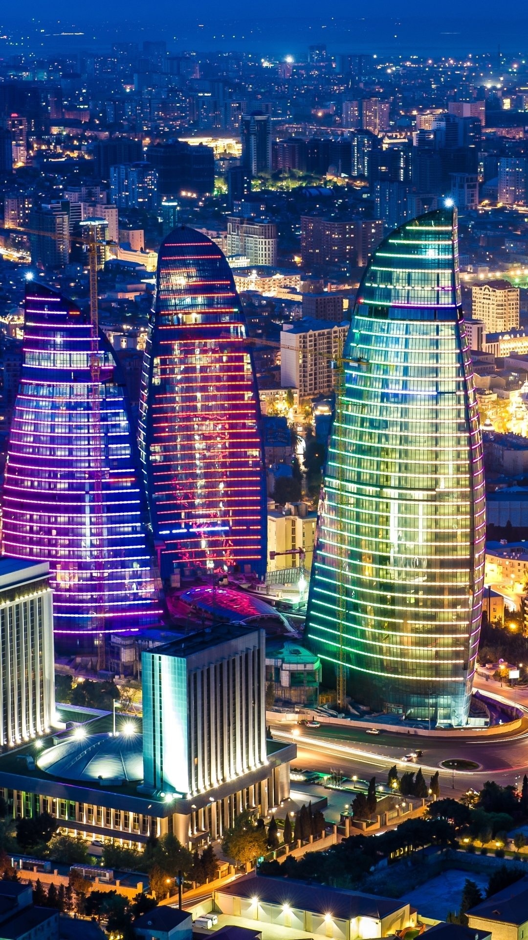 Baku, Azerbaijan, Man-made, Travel, 1080x1920 Full HD Phone
