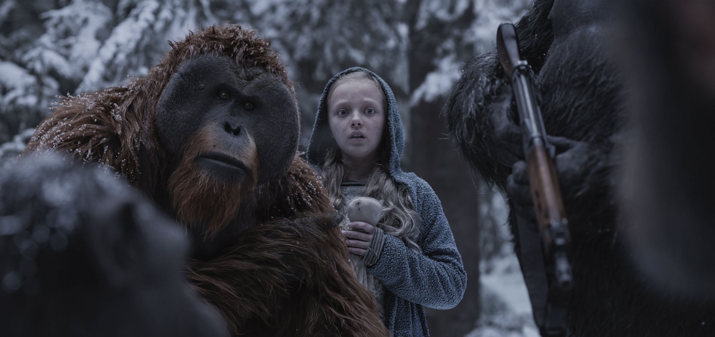 War for the Planet of the Apes, Action and nuance, Thought-provoking film, Franchise, 2500x1180 Dual Screen Desktop