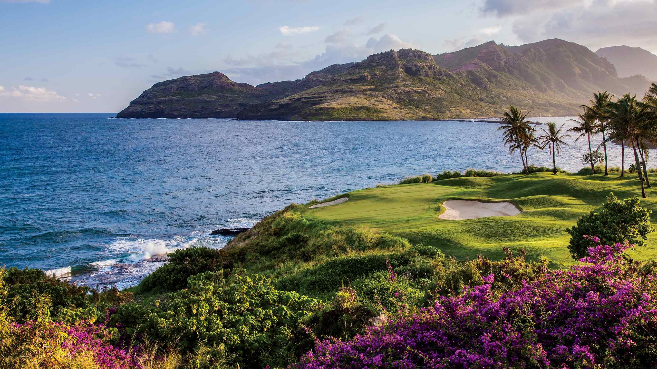 Hawaiian Ocean, Jaw-dropping golf courses, Island paradise, Golfing adventures, 2560x1440 HD Desktop