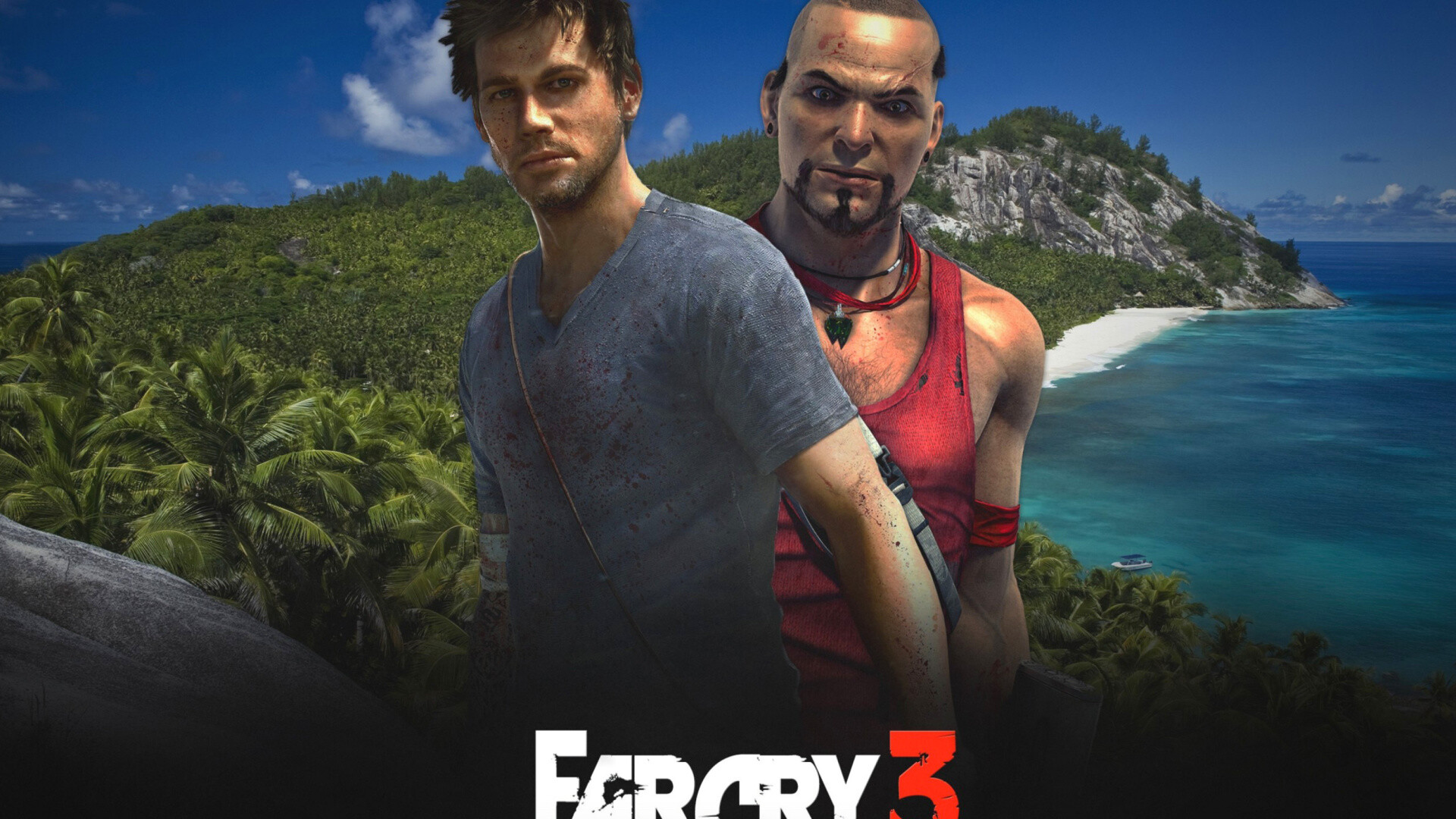 Far Cry 3: Jason Brody, a vacationing thrill-seeker whose friends have been captured by pirates. 1920x1080 Full HD Background.