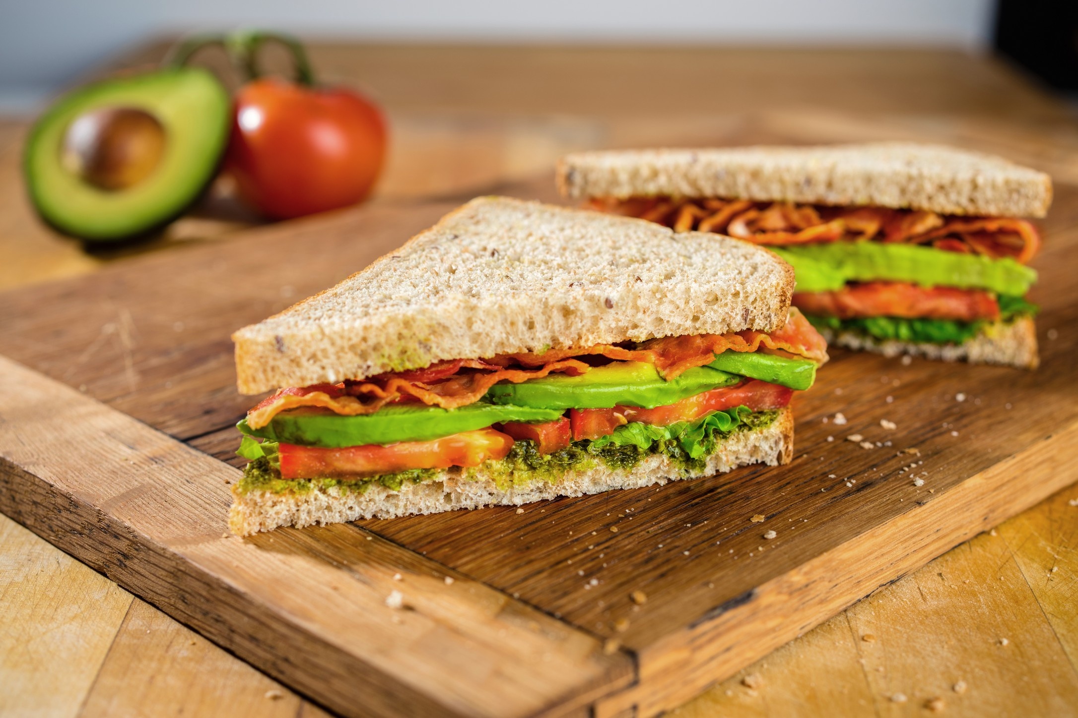 Sandwich: Customized according to personal tastes and dietary needs. 2180x1450 HD Background.