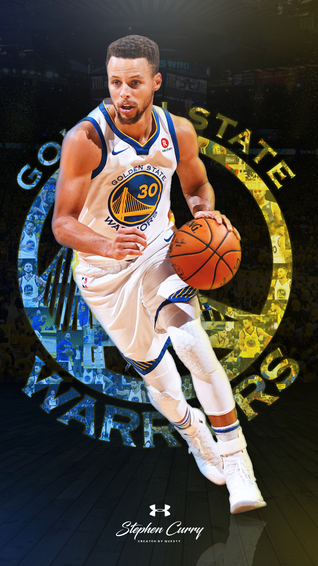 Golden State Warriors: Steph Curry, The team was founded in 1946 and was originally based in Philadelphia. 1080x1920 Full HD Wallpaper.