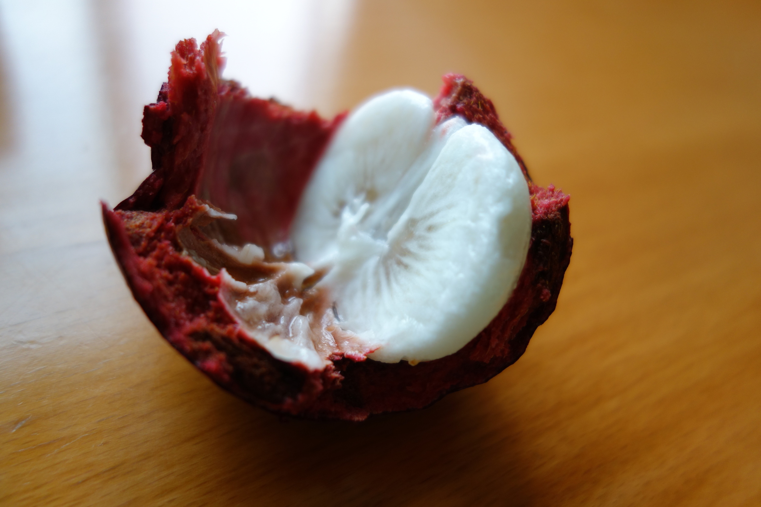 Mangosteen: The seeds are of similar size and shape to almonds. 2500x1670 HD Background.