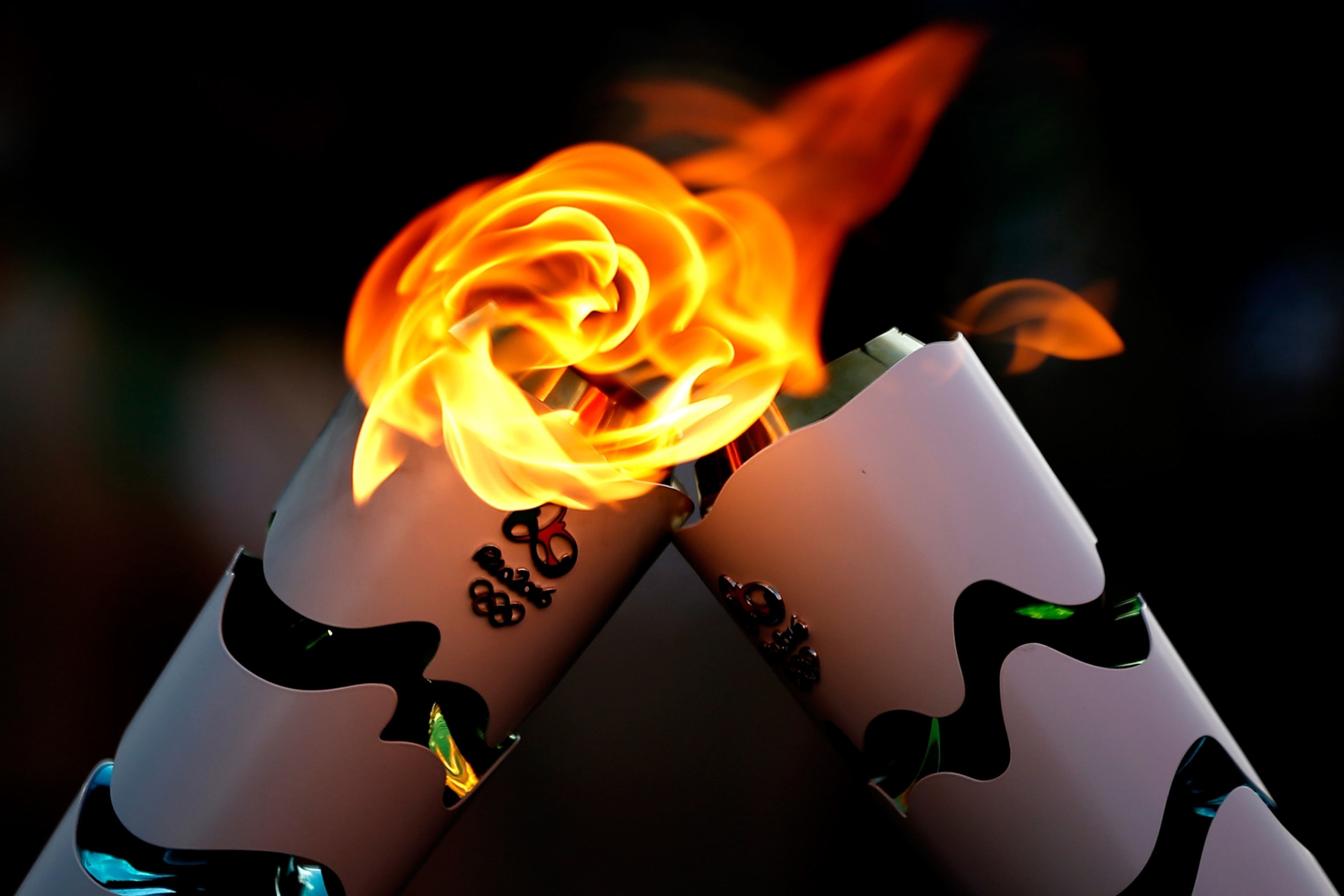 Olympic Flame: Olympic torch relay, Passing the flame through five regions of Brazil, Rio 2016. 3080x2050 HD Wallpaper.