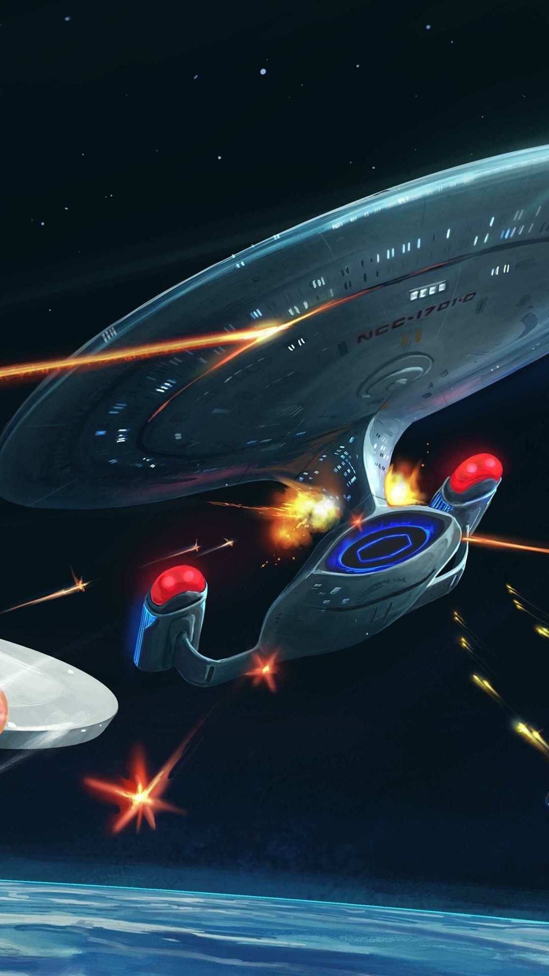 Star Trek: American television science-fiction series that ran on NBC for only three seasons but that became one of the most popular brands in the American entertainment industry. 1080x1920 Full HD Background.