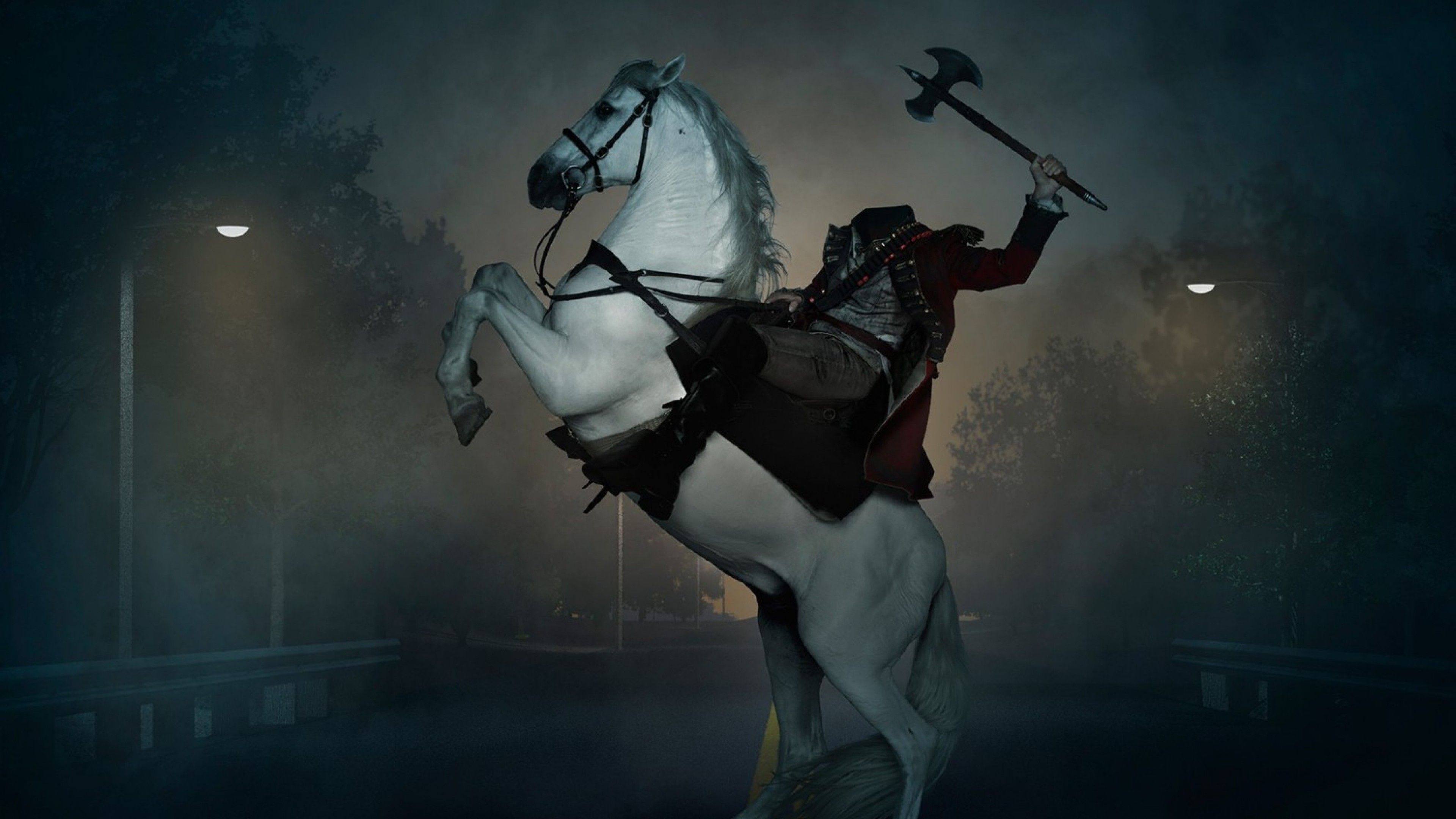 Headless Horseman, Sleepy Hollow wallpapers, Halloween myth, 3840x2160 4K Desktop