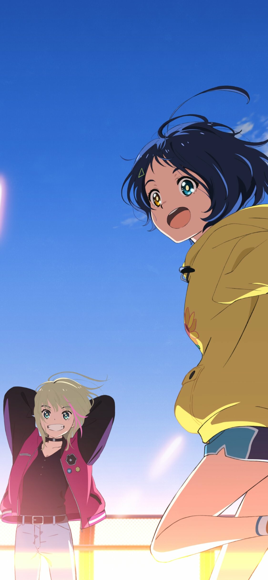 Wonder Egg Priority: Ai, Rika, Anime series, CloverWorks. 1130x2440 HD Wallpaper.