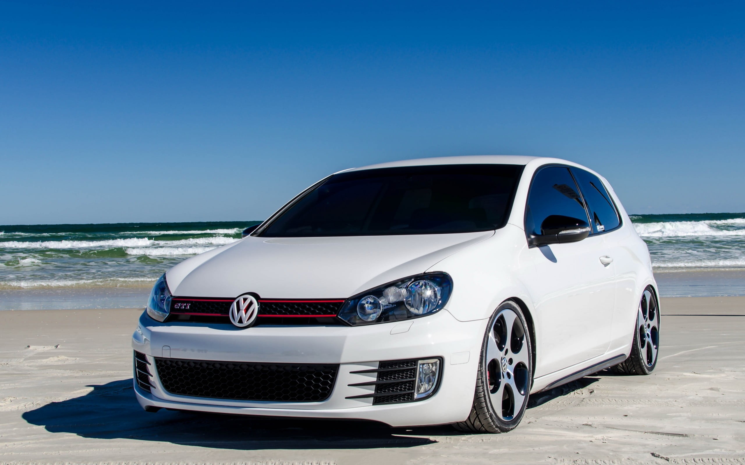 GTI performance excellence, White coupe car, Volkswagen elegance, Automotive style, 2560x1600 HD Desktop