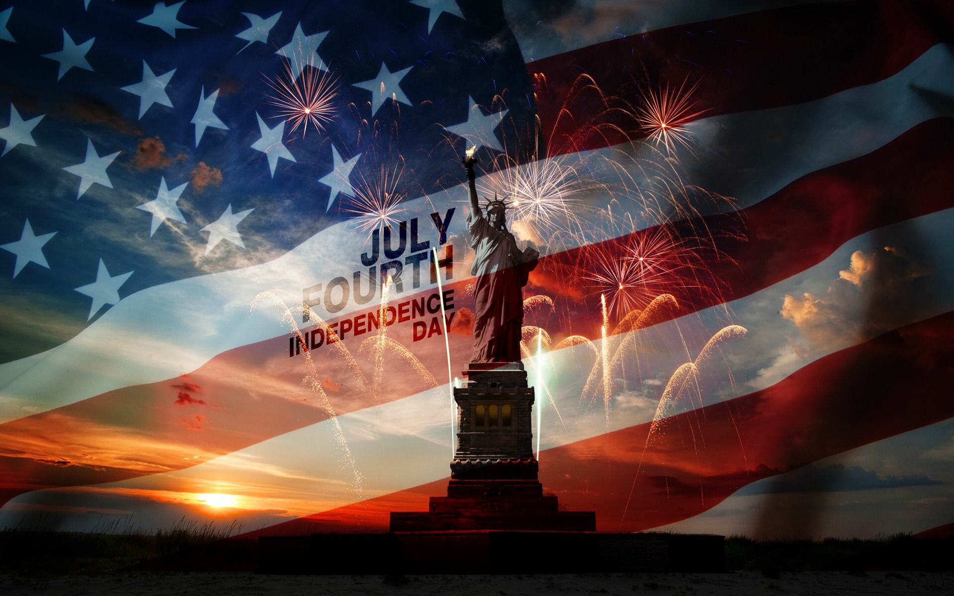Independence Day (USA): 4th of July, Statue of Liberty, Patriotism. 1920x1200 HD Wallpaper.