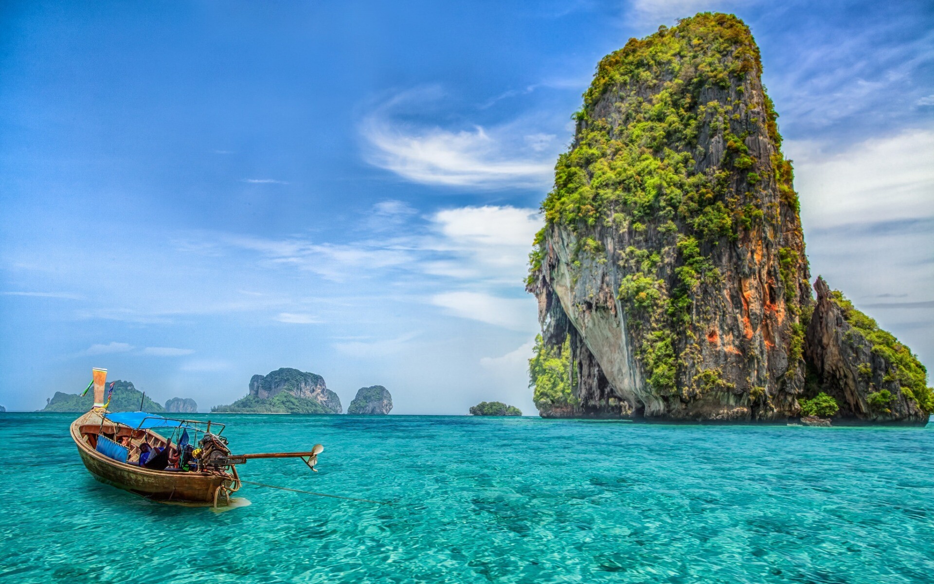 Thailand: The 50th largest country in the world by area with 198,115 square miles. 1920x1200 HD Background.