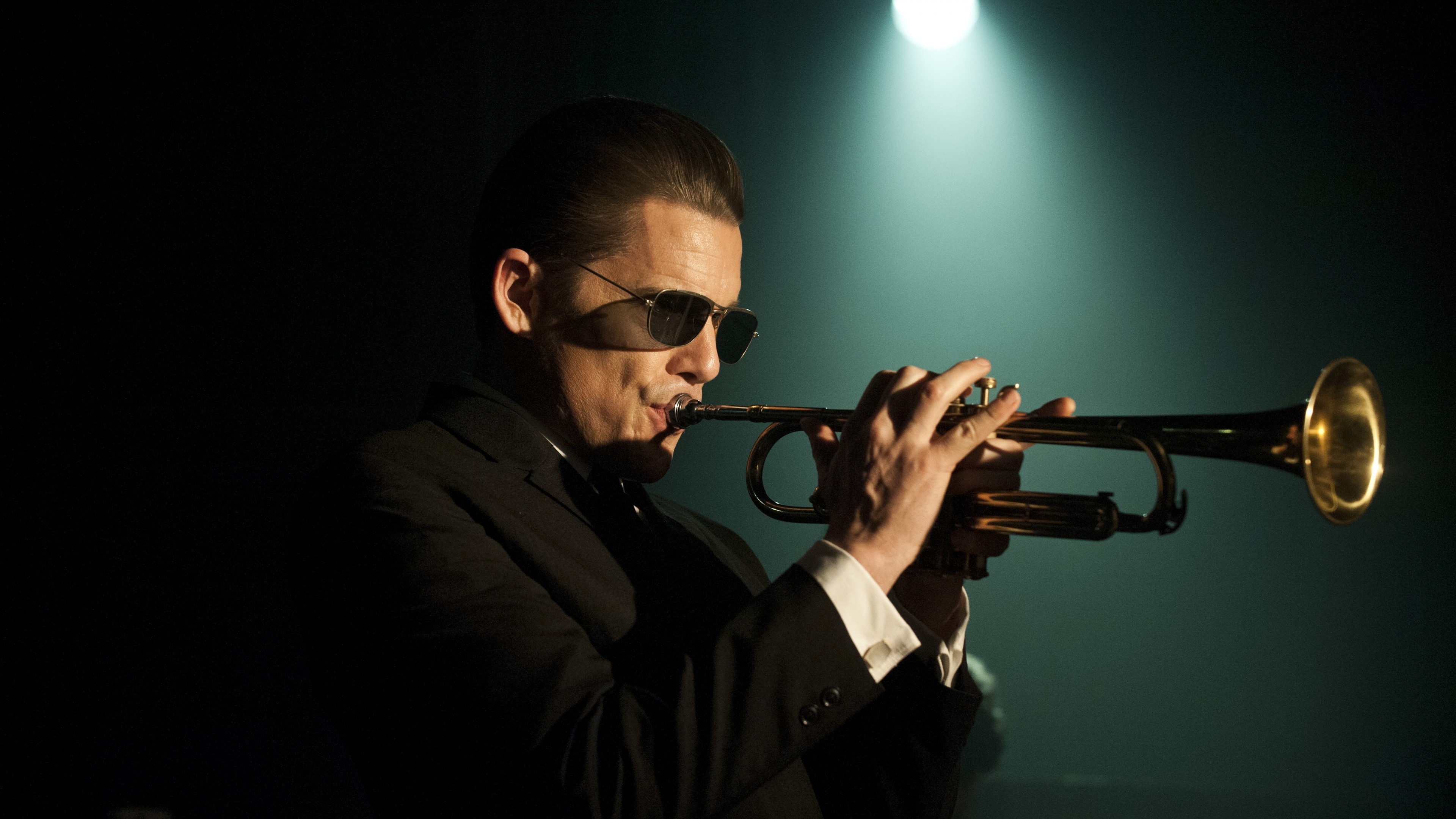 Trumpet: Born to Be Blue, A drama film, Ethan Hawke, American jazz musician Chet Baker. 3840x2160 4K Background.