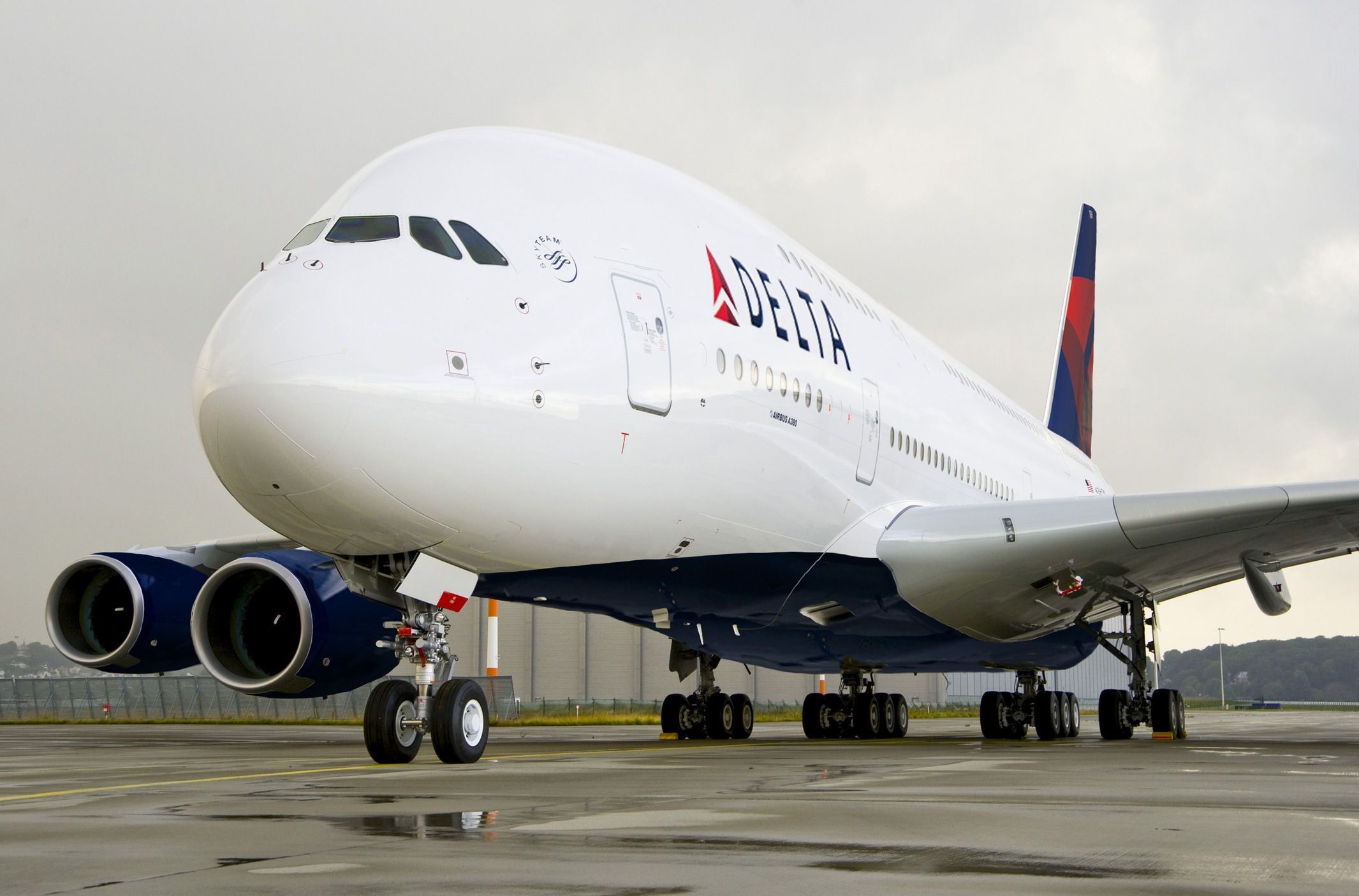 Delta Air Lines, Airbus A380-800, Aviation design, Modified airliner, 2140x1410 HD Desktop