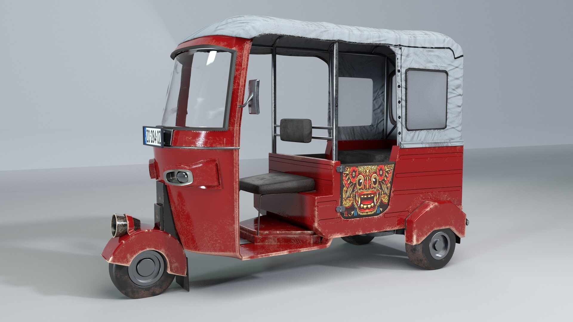 Tuk Tuk Car, Artistic representation, Unique transport, Quirky vehicle, 1920x1080 Full HD Desktop